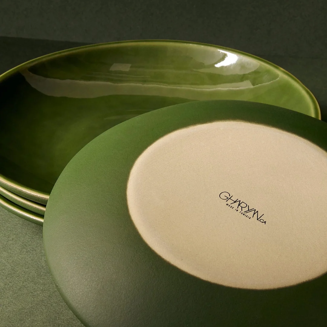 10" Round Stoneware Dinner Plate - Green - Image 3