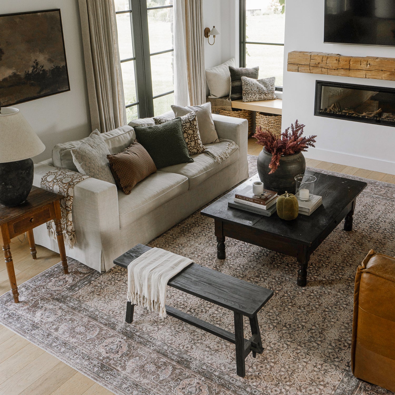 Denver 86" Slipcover Sofa - Linen Natural - Image 3