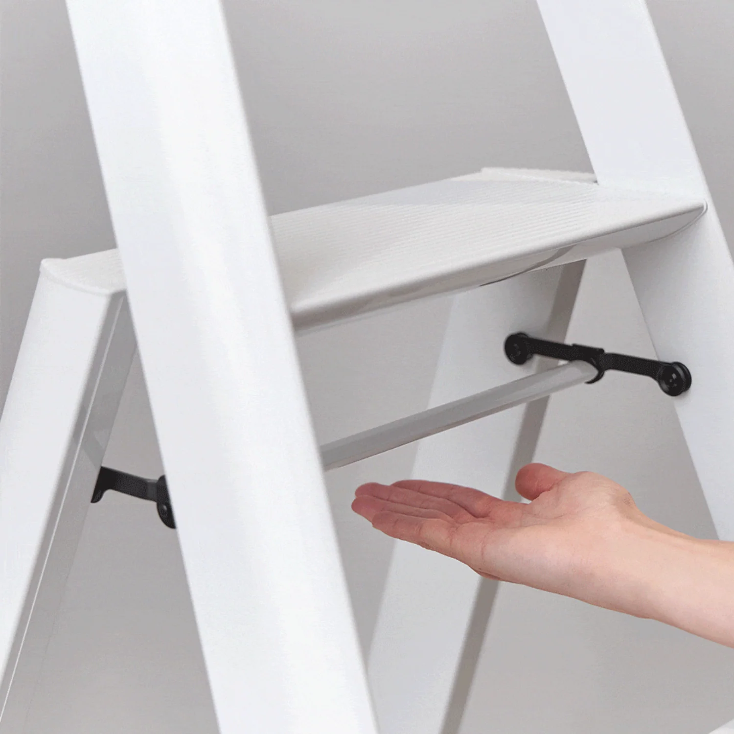 Kura 2-Step Ladder Stool - Black - Image 6