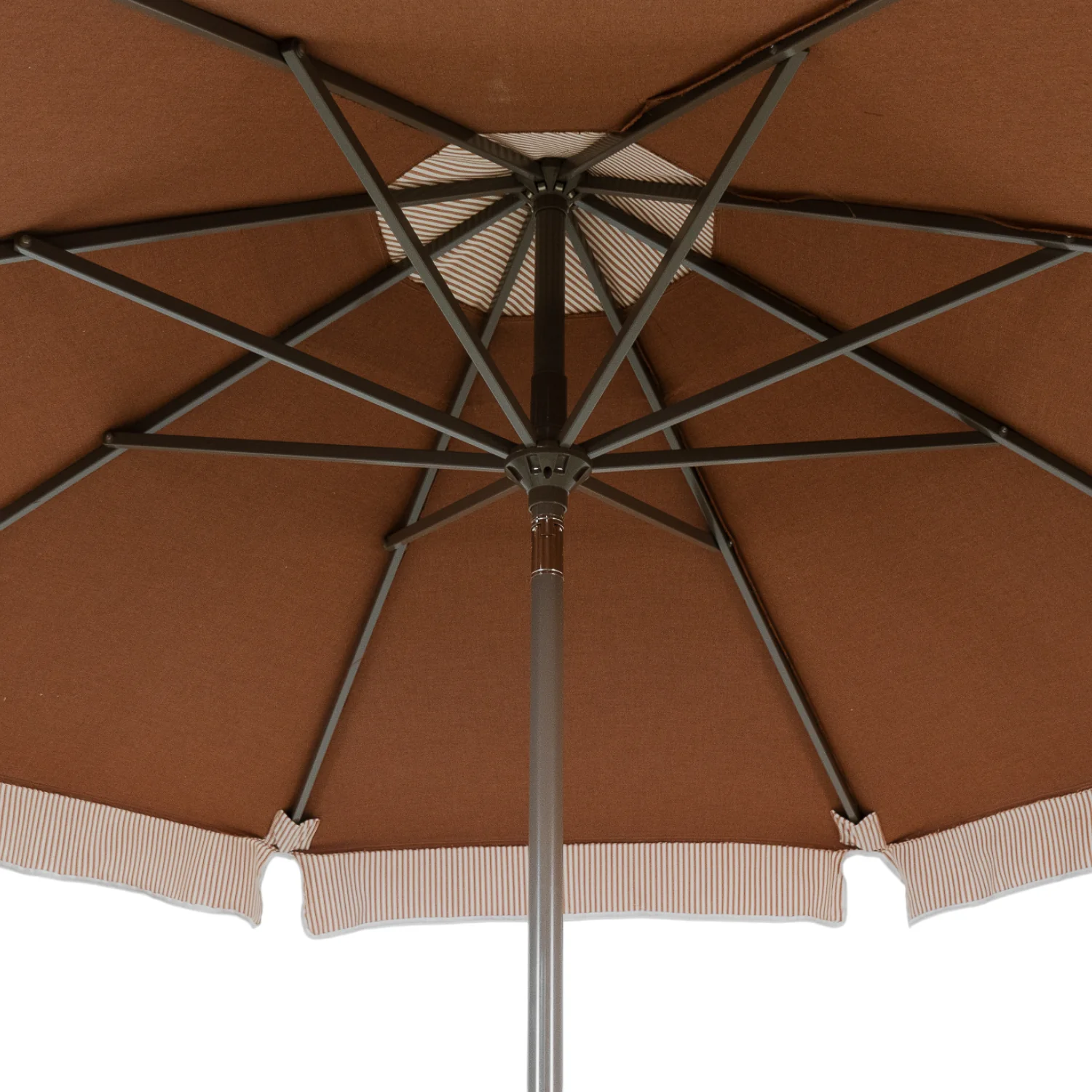 9' Octagon Auto Tilt Market Umbrella w/ Valance - Cast Desert/Refresh Canyon - Image 10