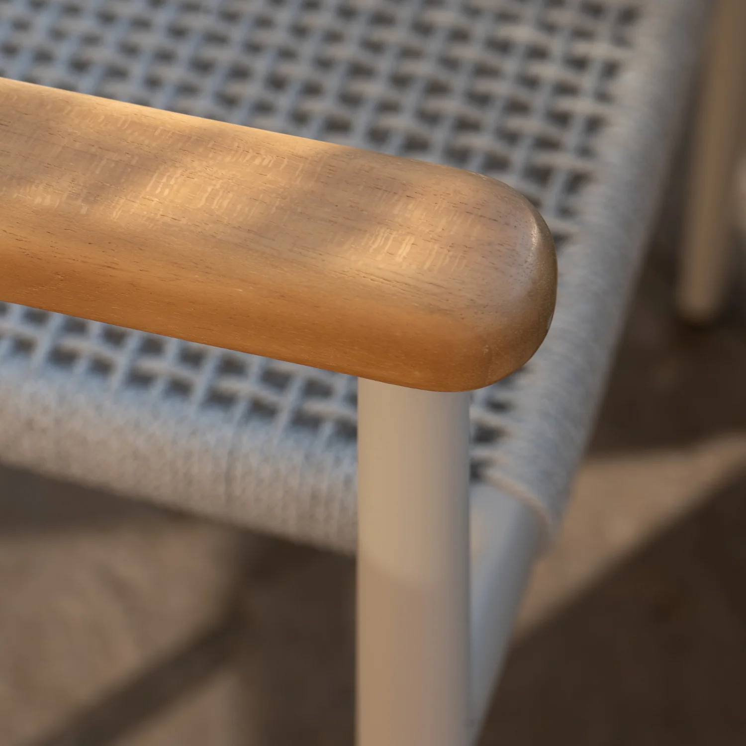 Adelaide Beige Woven Arm Chair - Image 4