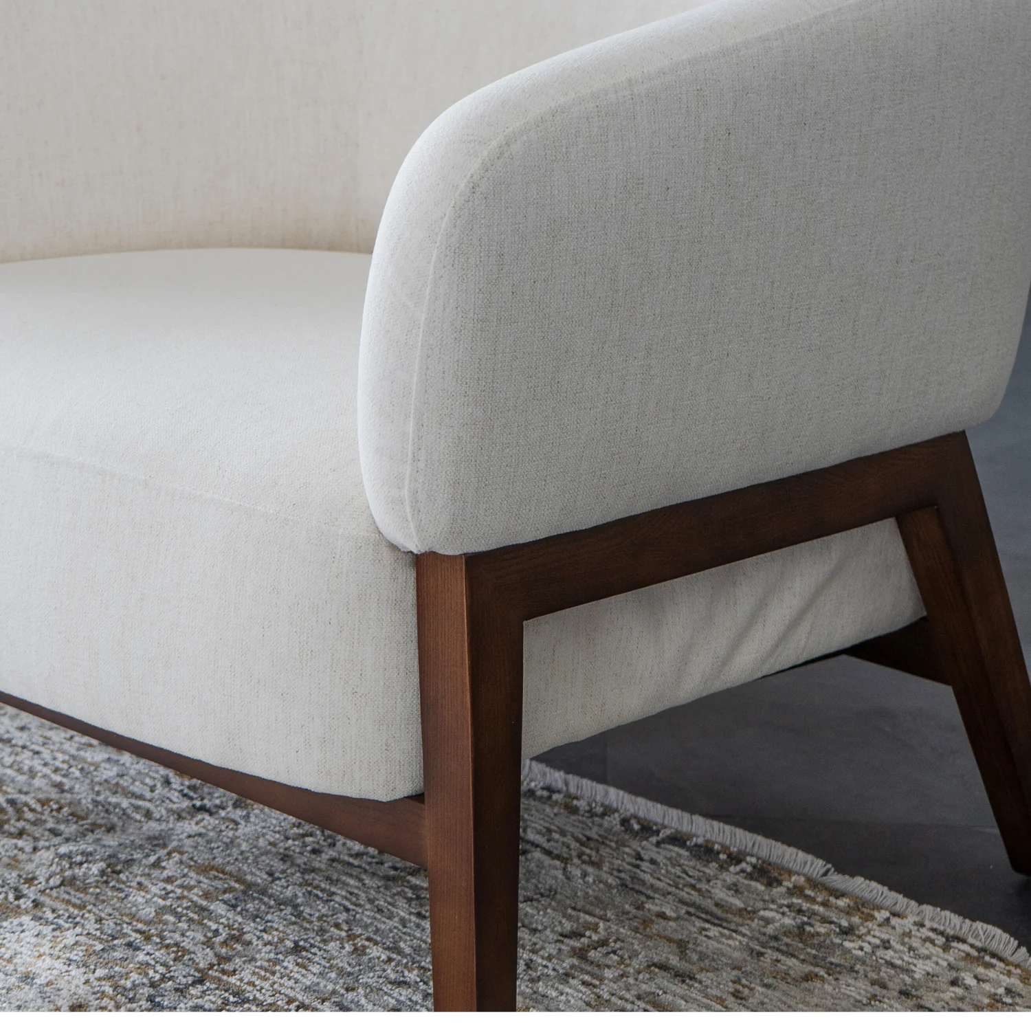 Airdrie Lounge Chair - Crypton® Nomad Snow - Image 10