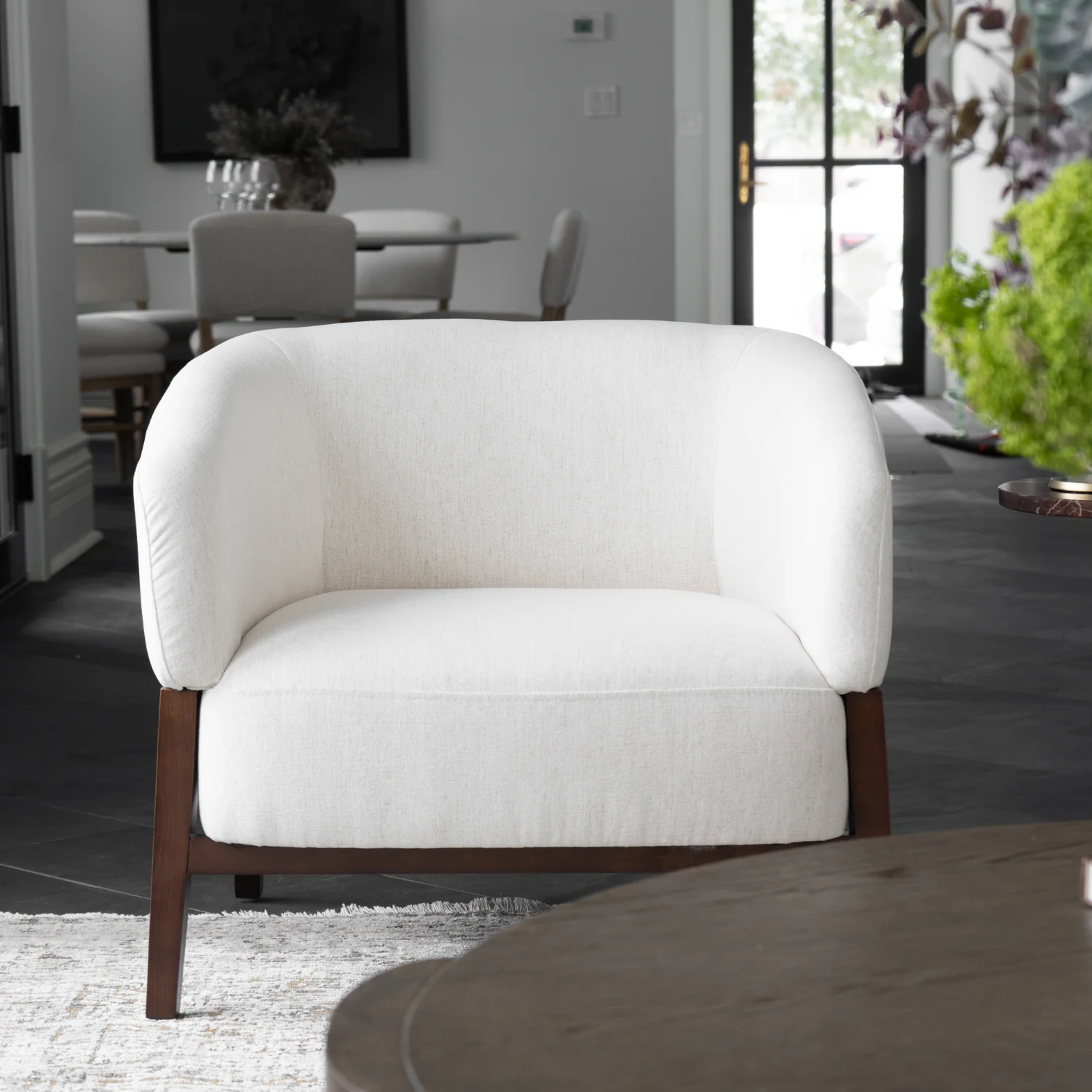 Airdrie Lounge Chair - Crypton® Nomad Snow - Image 3