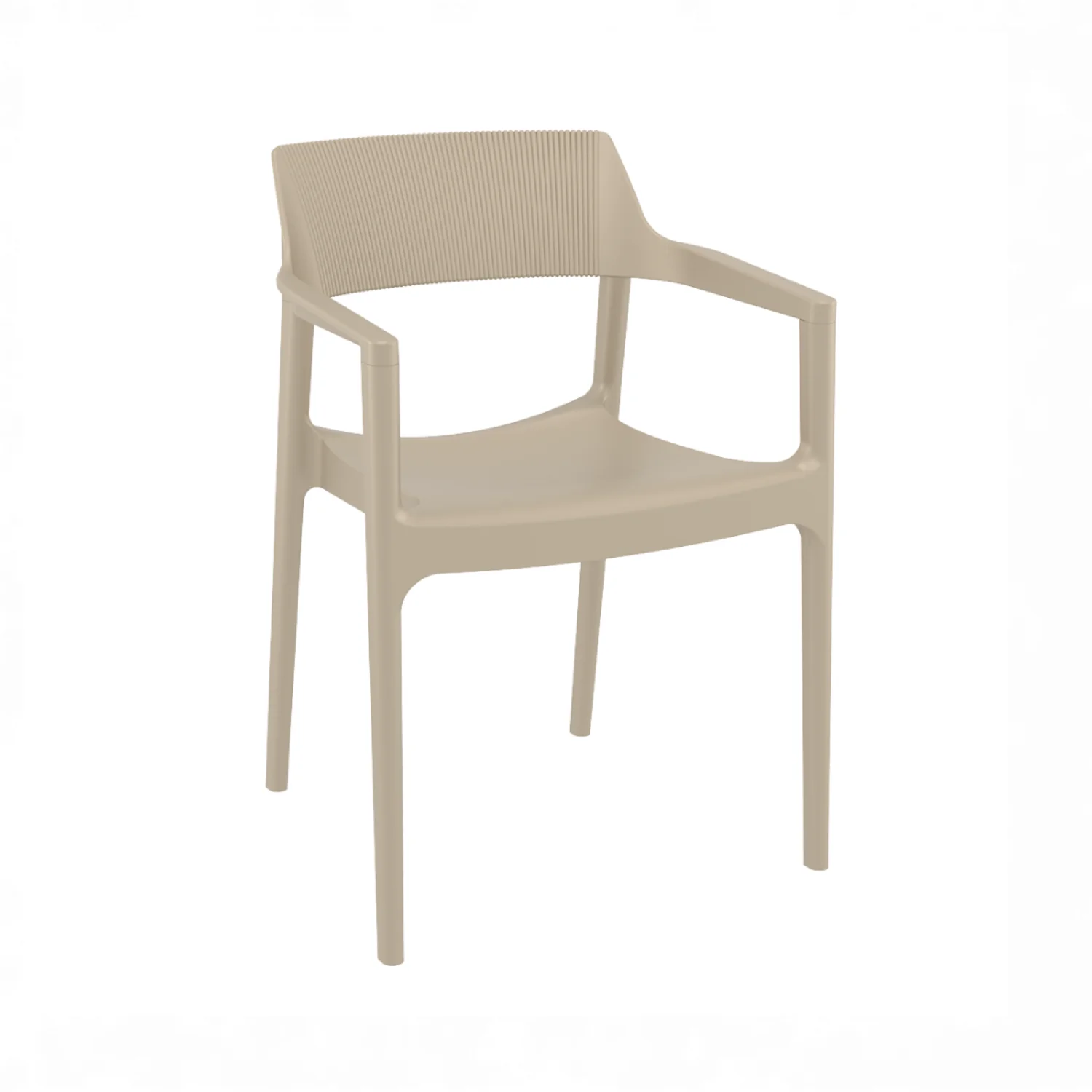 Albany Taupe Arm Chair (Set of 4) - Image 3