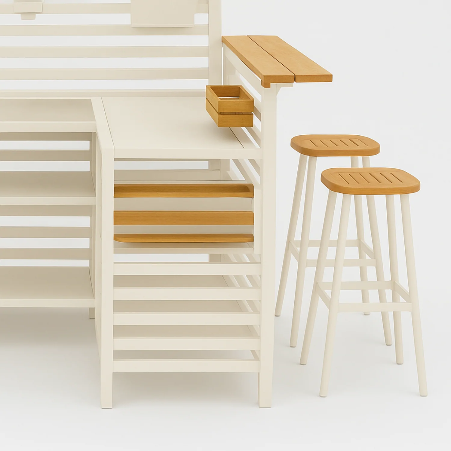 Alta II Beige Bar Stool - Image 3