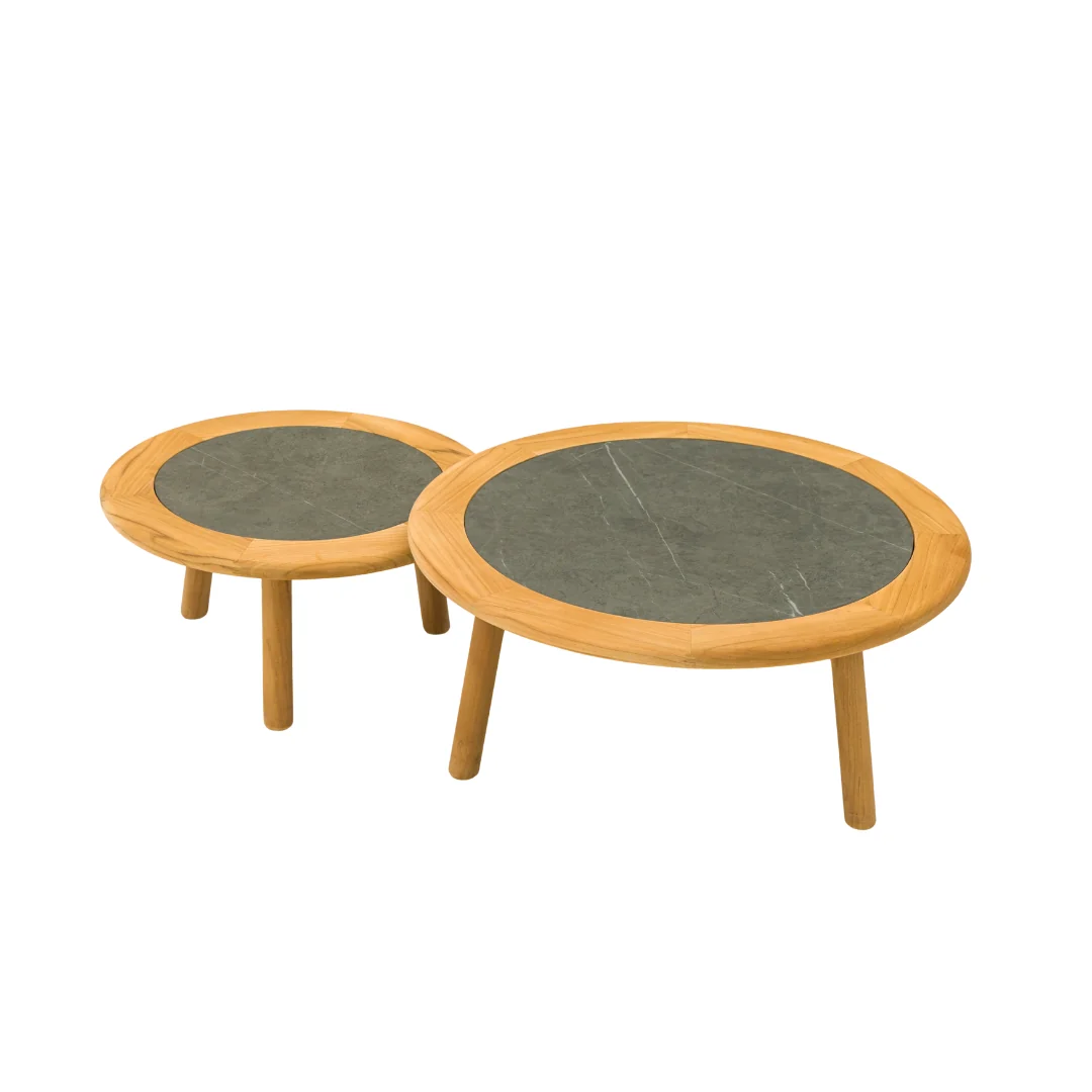Alta II Teak Coffee Tables with Ceramic Top - Charcoal - Image 4