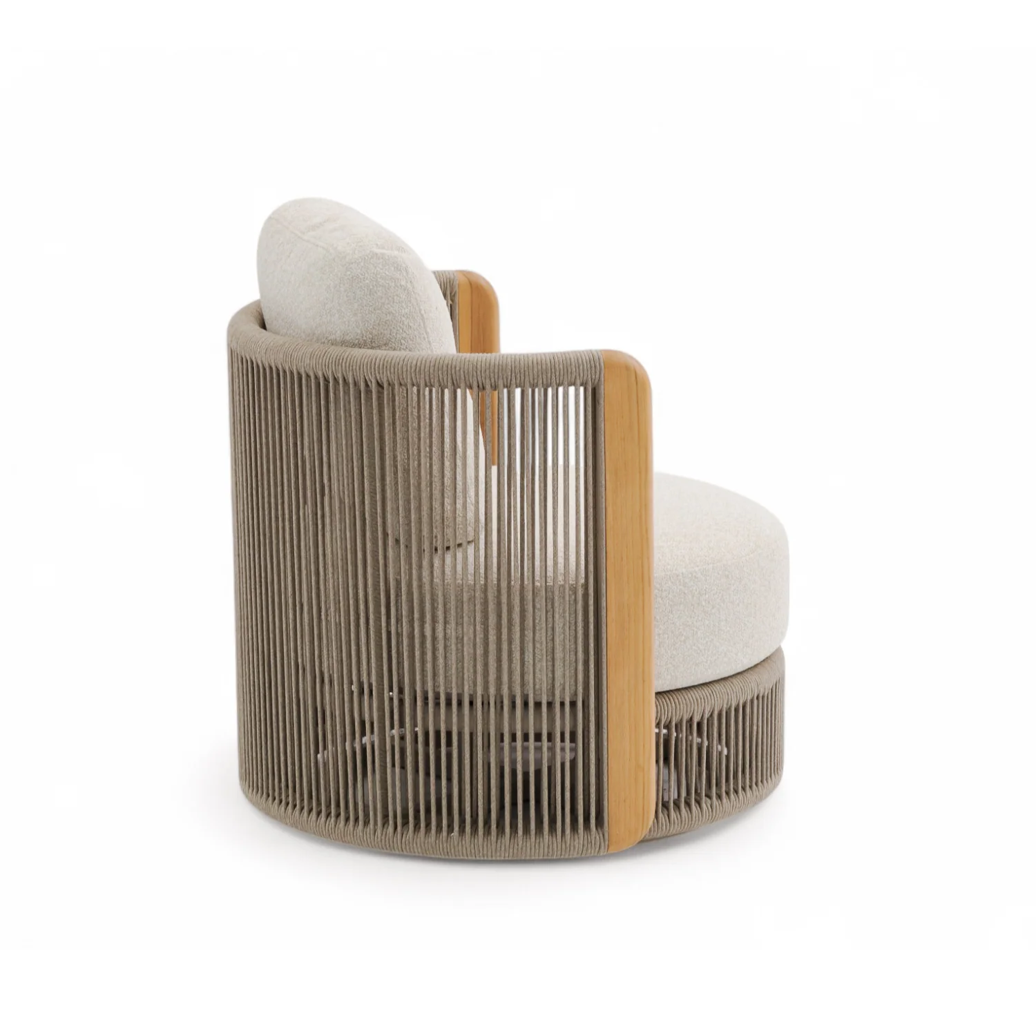 Alta II Outdoor Beige Swivel Chair - Image 3