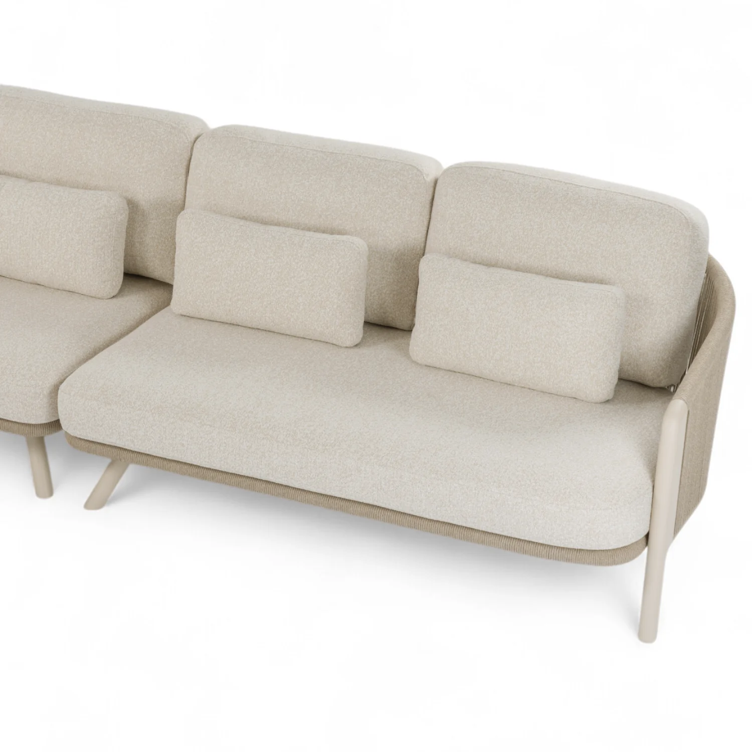 Alta II Outdoor L-Shape Sectional - Beige - Image 4