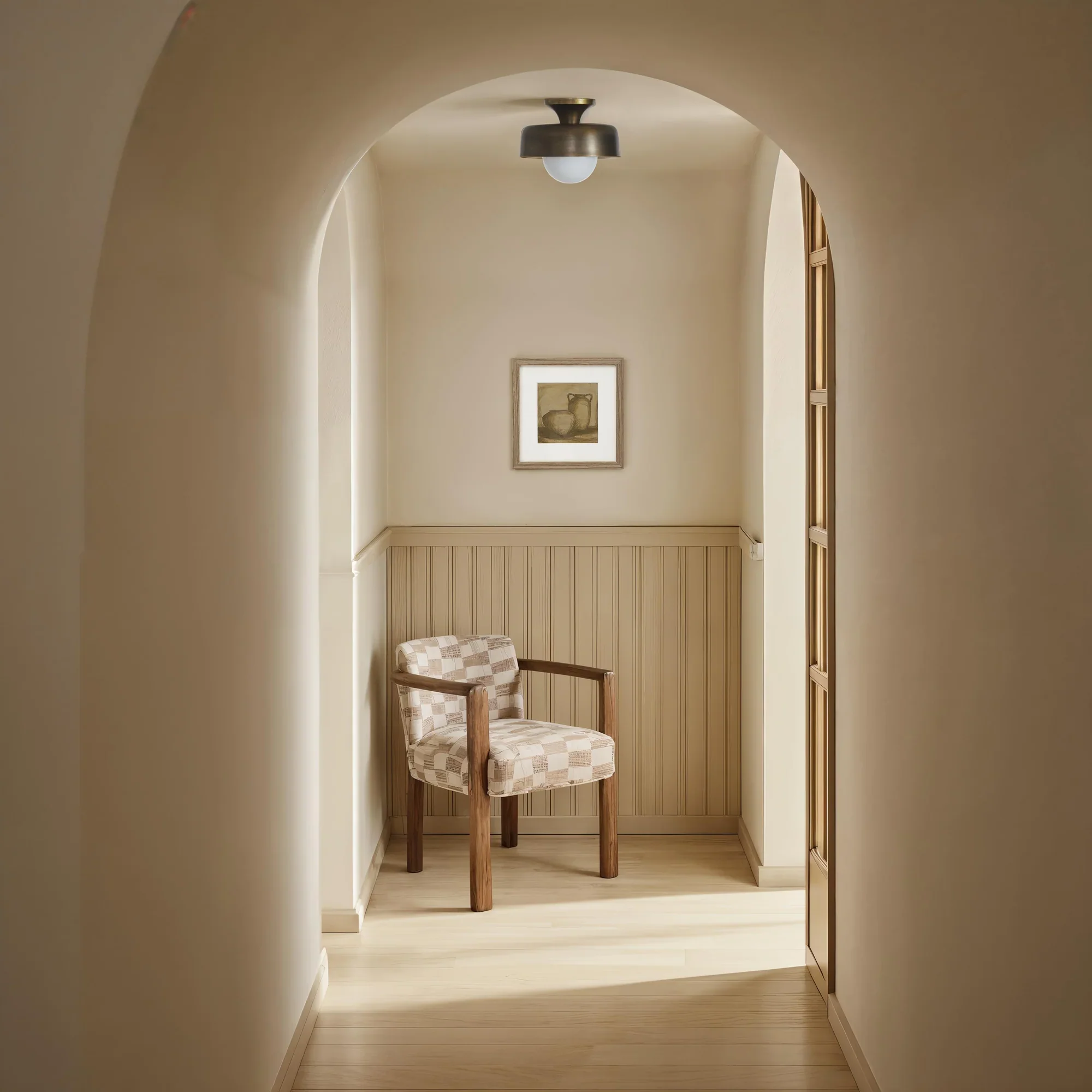 Alto Aged Brass Flush-Mount Light - Image 2
