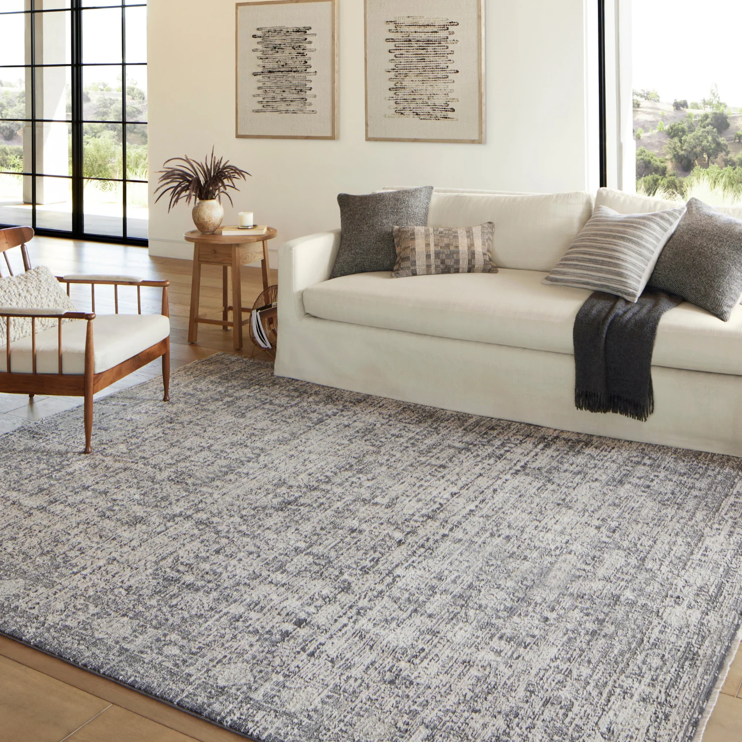 Amber Lewis x Loloi Alie Charcoal/Dove Rug - Image 2