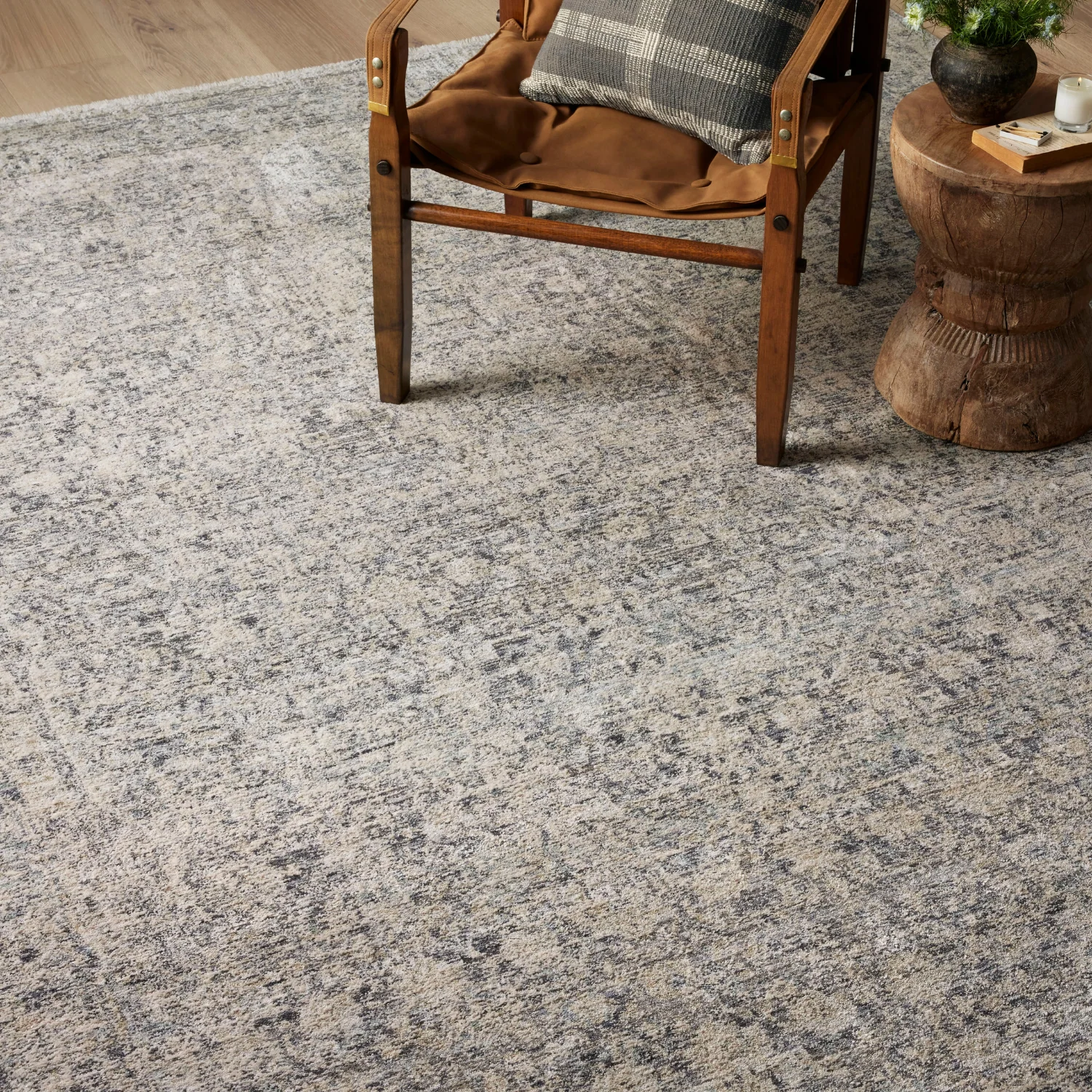 Amber Lewis x Loloi Alie Stone/Mist Round Rug - Image 2