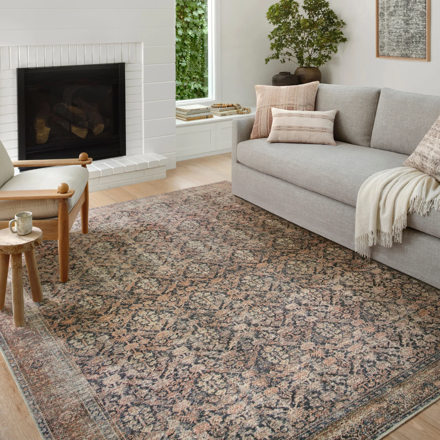 Amber Lewis x Loloi Billie Ink/Salmon Rug - Image 5