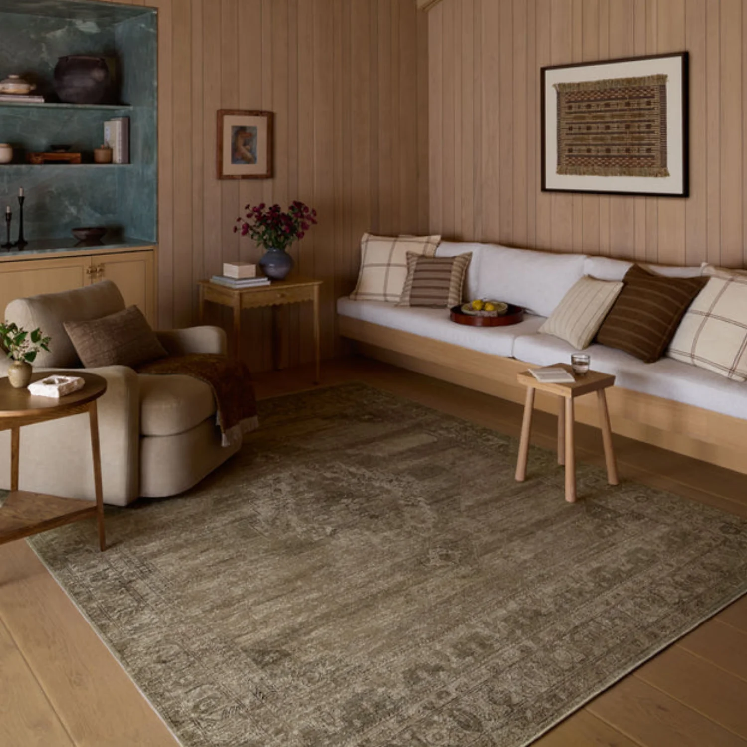 Amber Lewis x Loloi Cambria Sand/Olive Jute Rug - Image 2