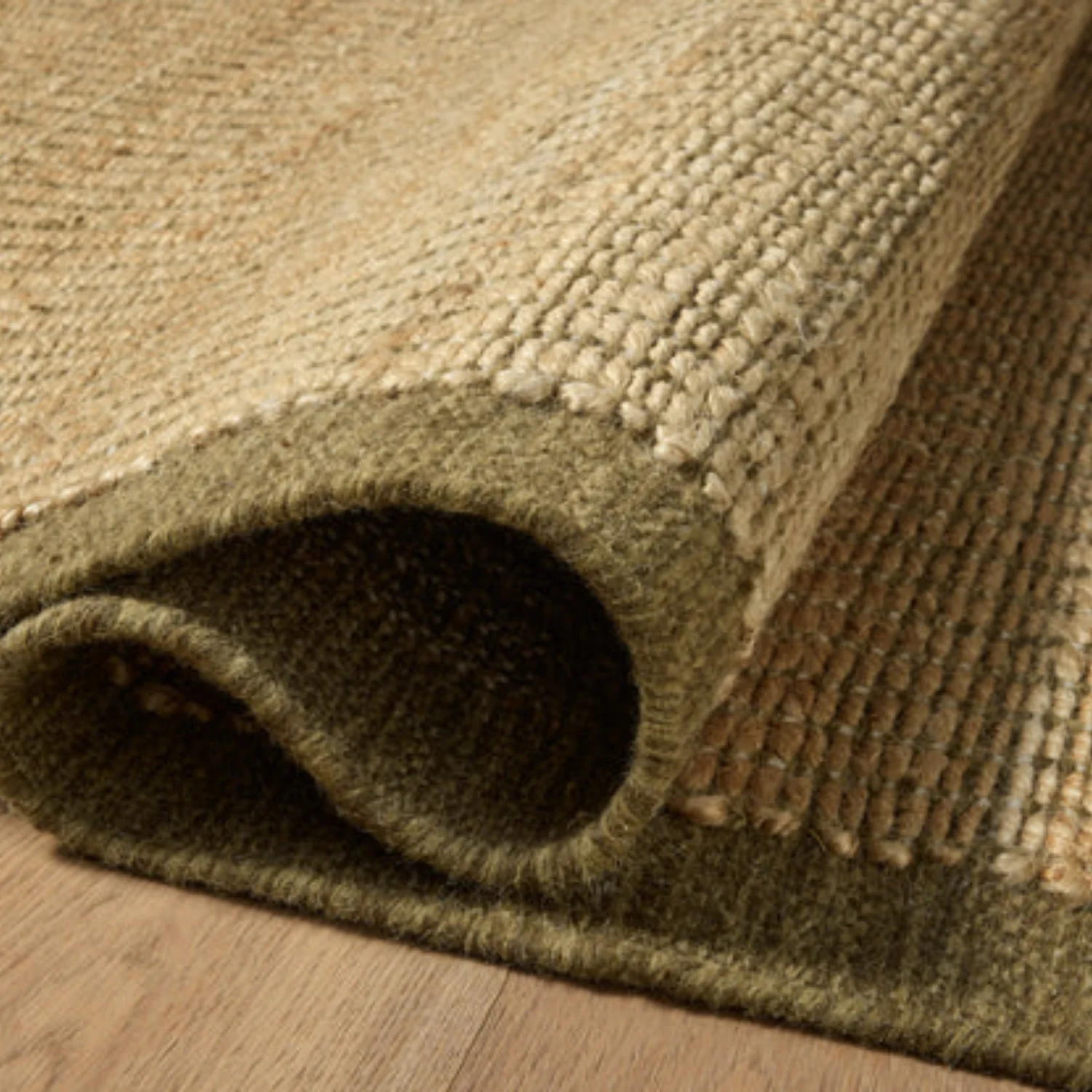 Amber Lewis x Loloi Lilah Natural/Olive Jute Rug - Image 6