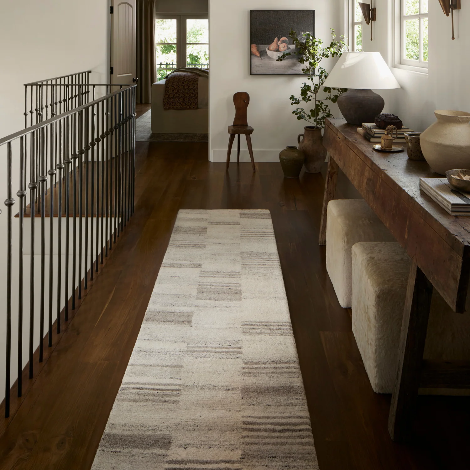 Amber Lewis x Loloi Rocky Ivory/Dove Wool Rug - Image 3