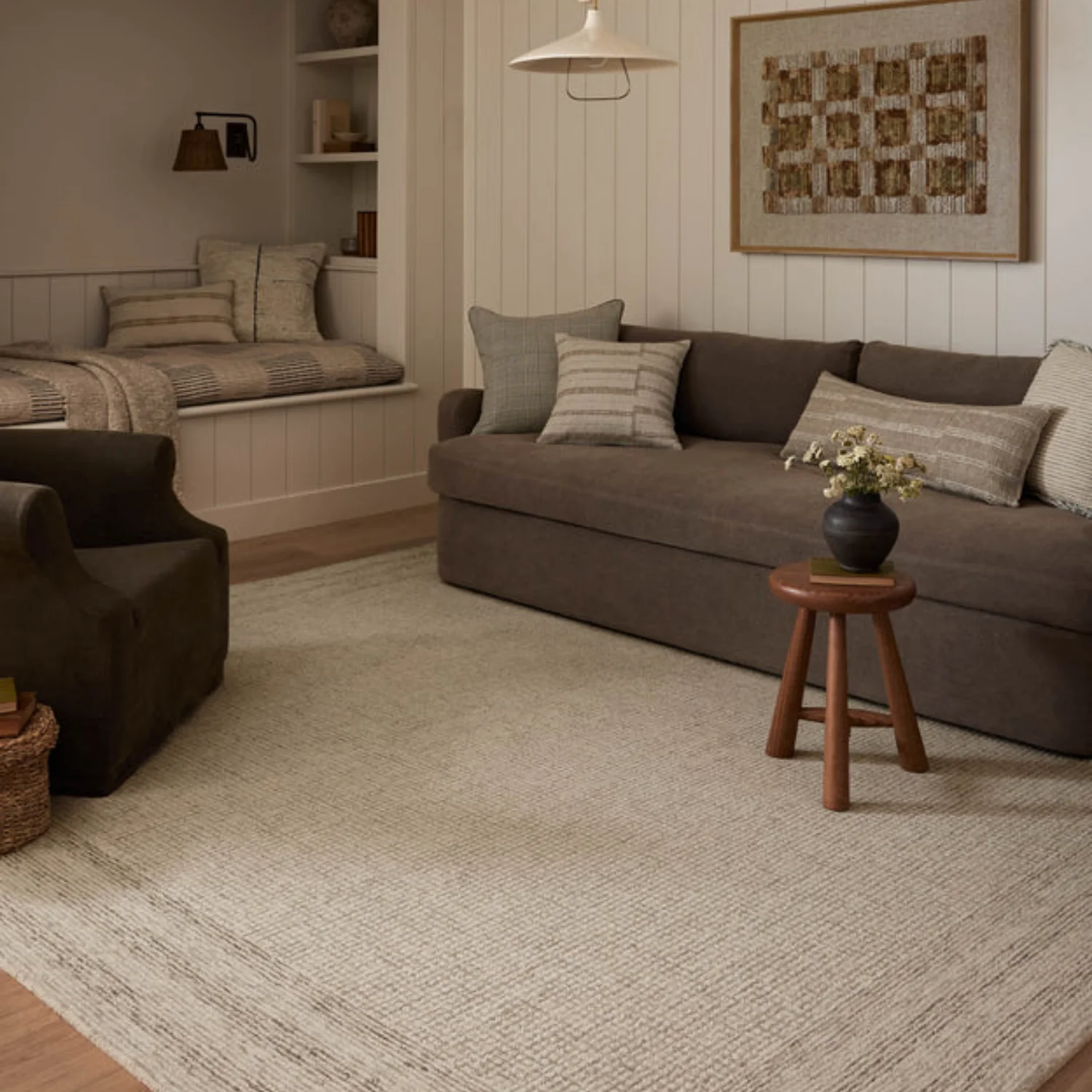 Amber Lewis x Loloi Windsor Ivory/Stone Wool Rug - Image 2