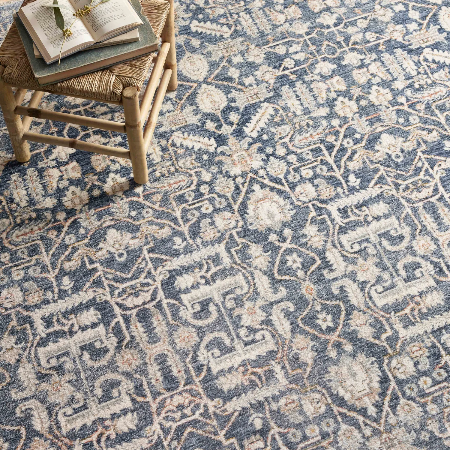 Amber Lewis x Loloi Zuma Blue/ Ivory Rug - Image 3
