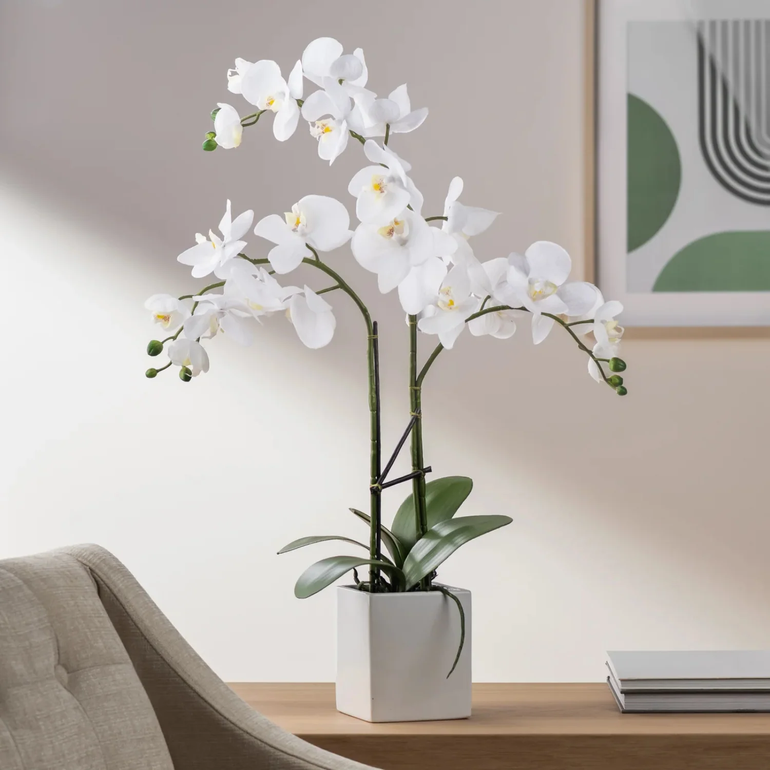 Artificial Potted Orchid - Image 5