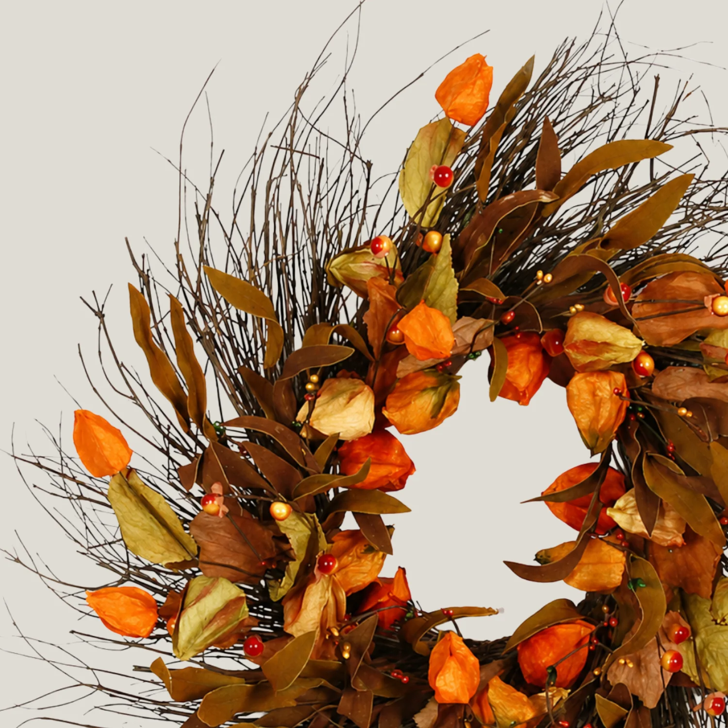 Artificial Rustic Woodland Bloom 20" Wreath - Image 2