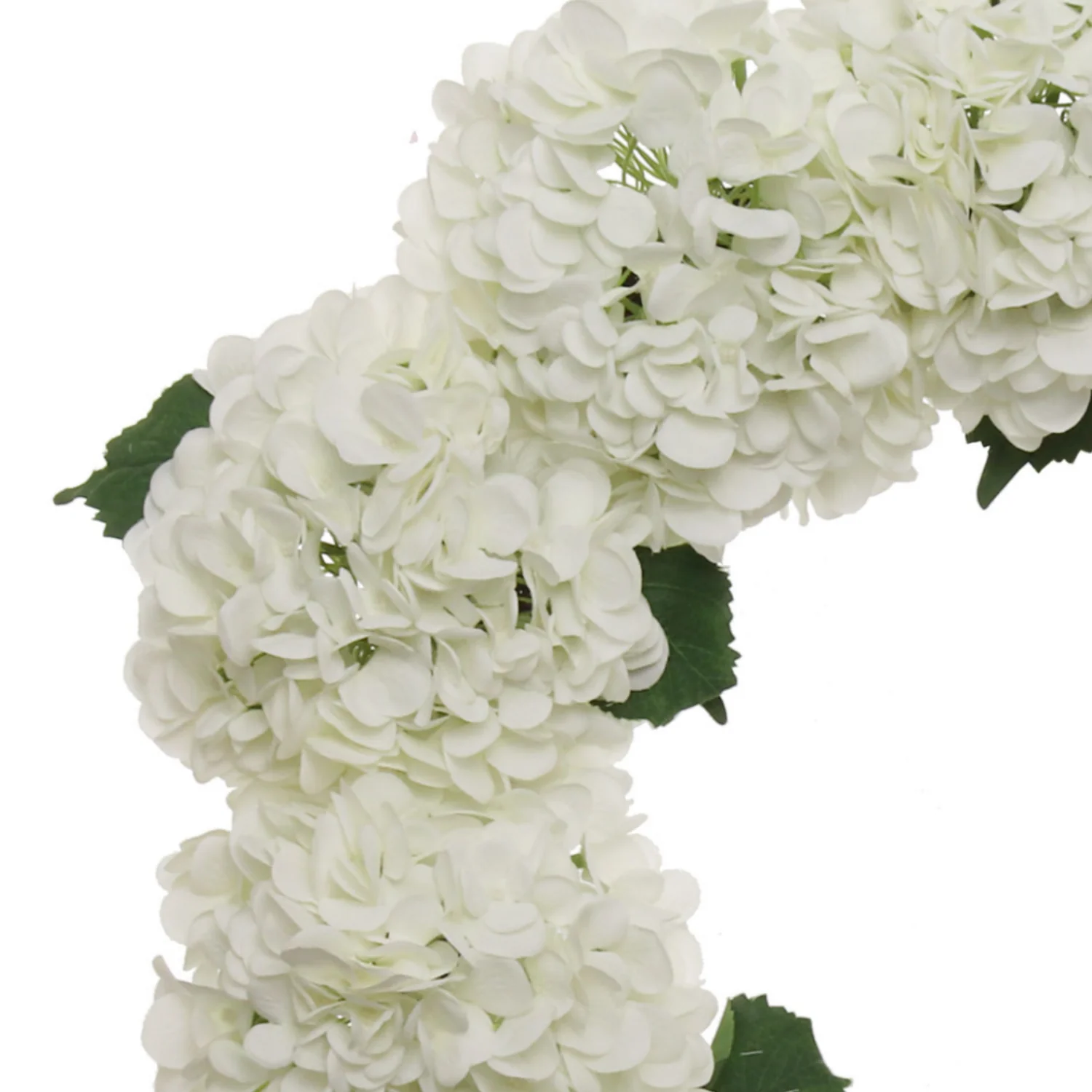 Artificial White Hydrangea Wreath - Image 3