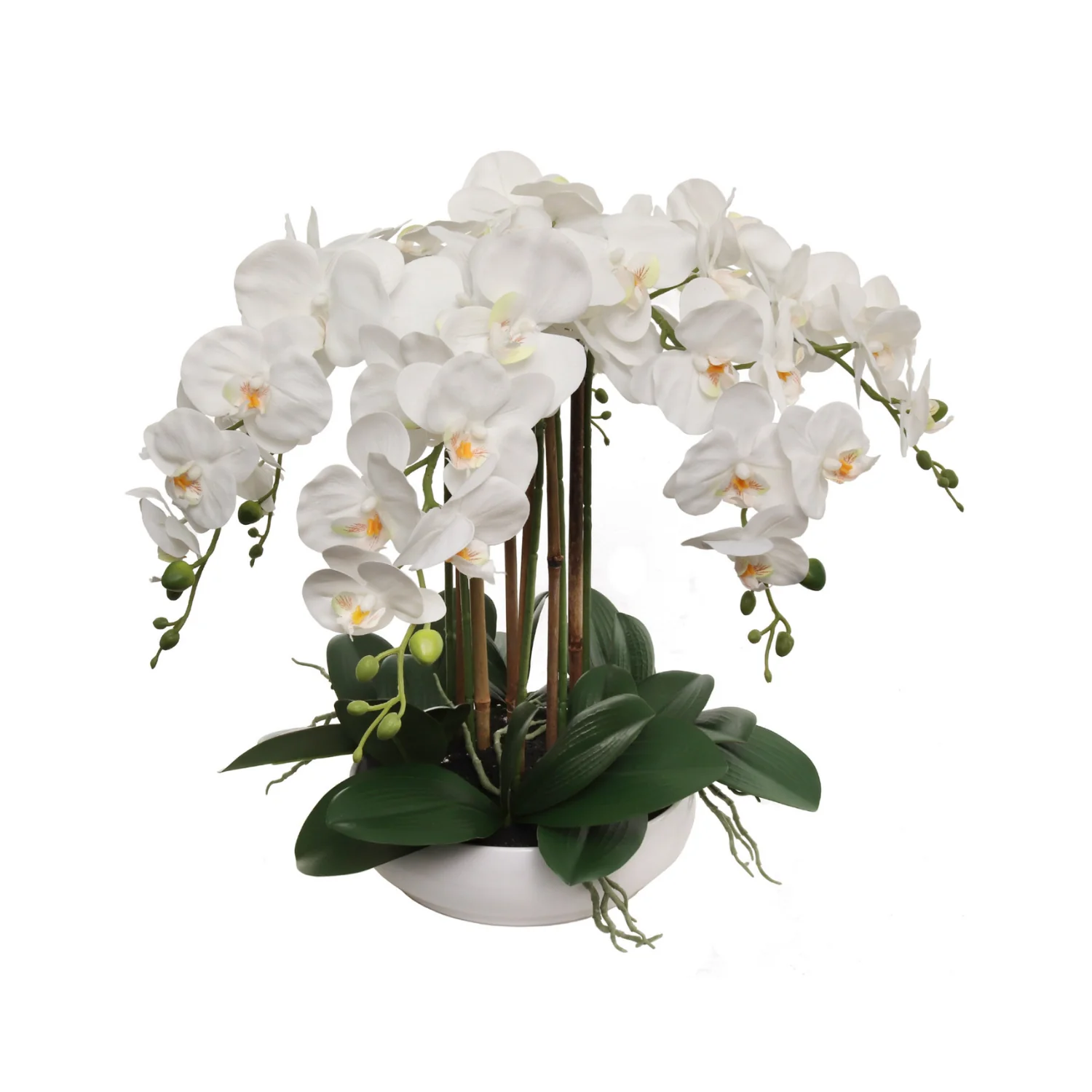 Artificial White Potted Orchid - Image 2