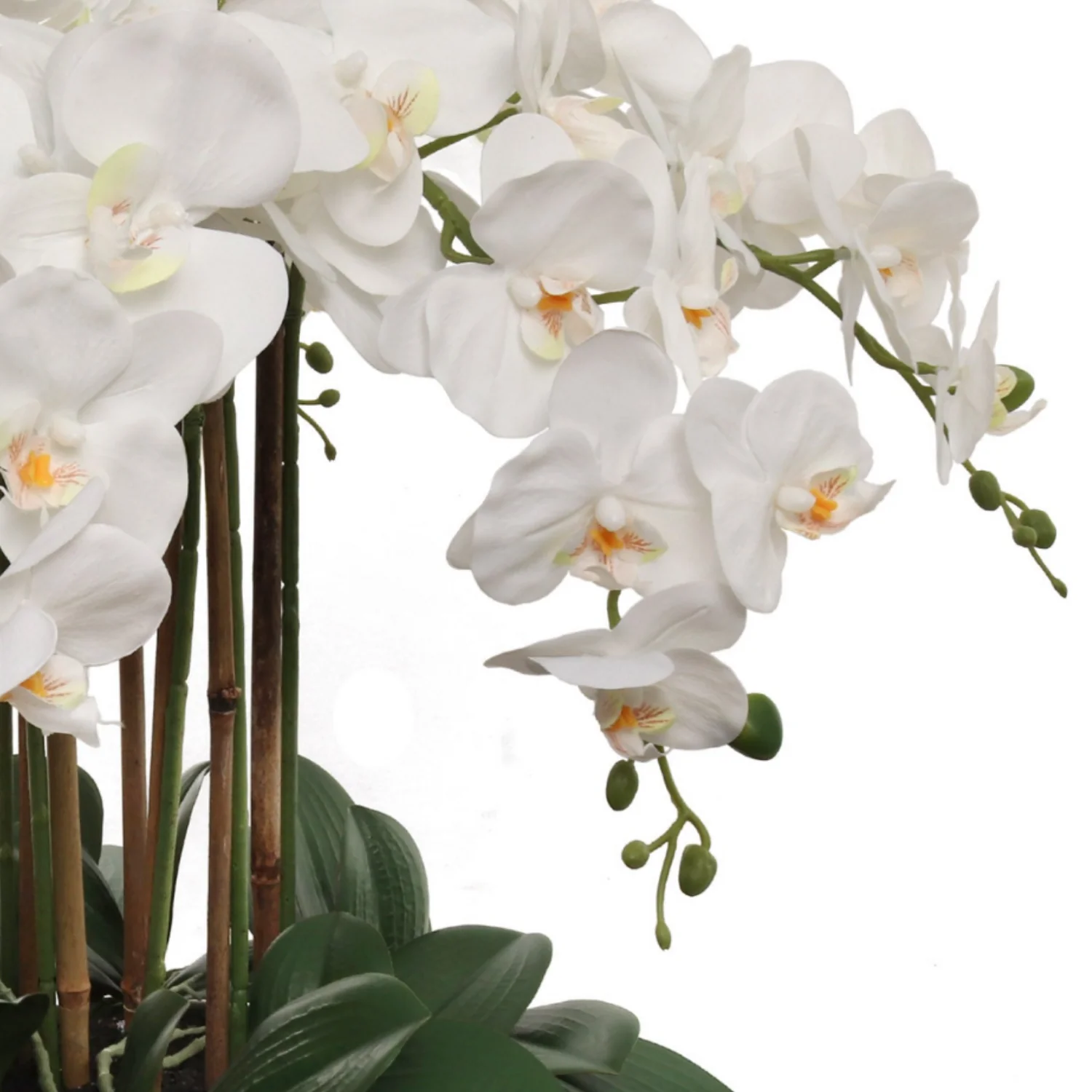 Artificial White Potted Orchid - Image 3