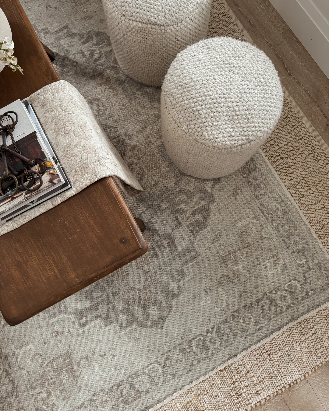 Aura Beige/Gold Washable Rug - Image 3