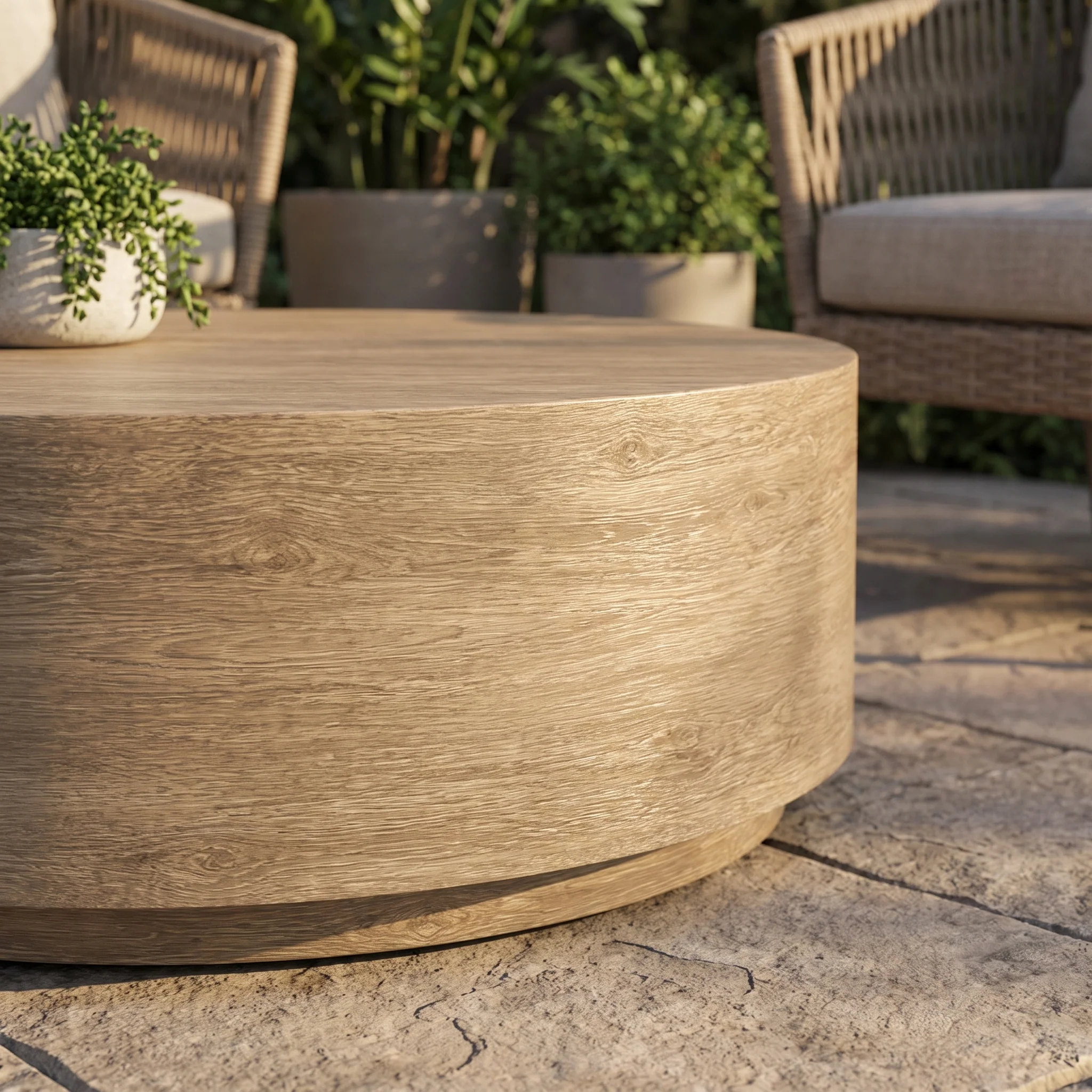 Aurora Round Salvaged Lumber Coffee Table - Image 3