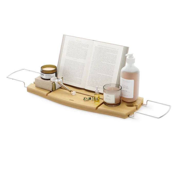 Bamboo Bathtub Caddy Tray - Image 5