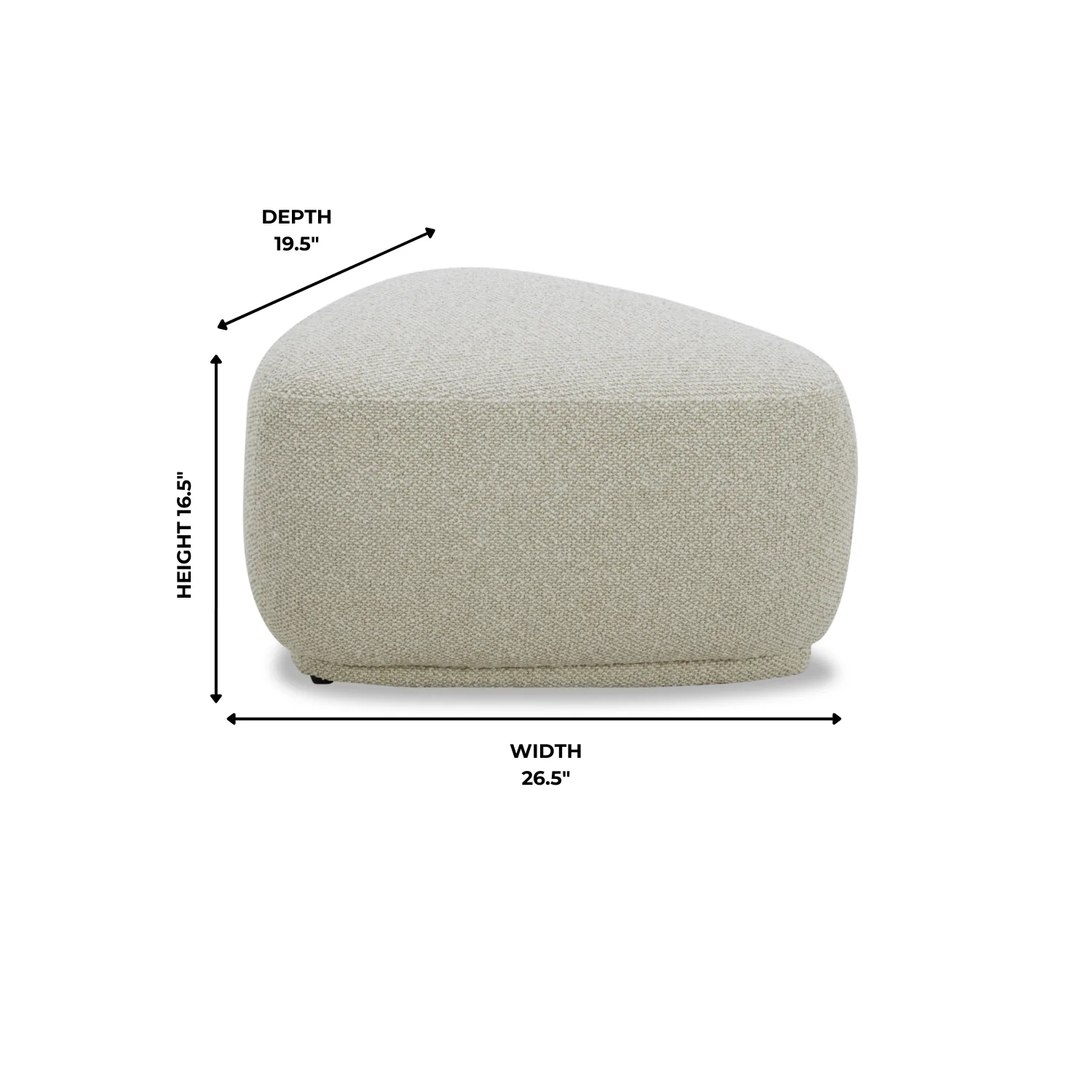 Bellwood Rock Ottoman - Tasmin Linen - Image 8