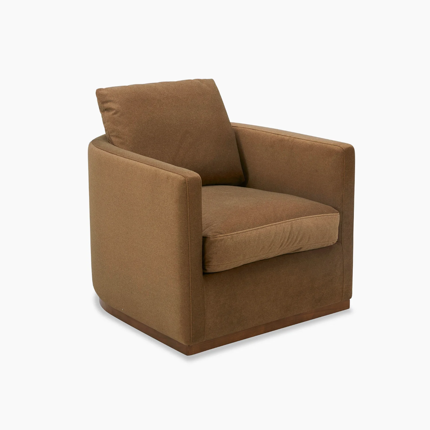 Bellwood Swivel Lounge Chair - Tawny Brown Matte Velvet