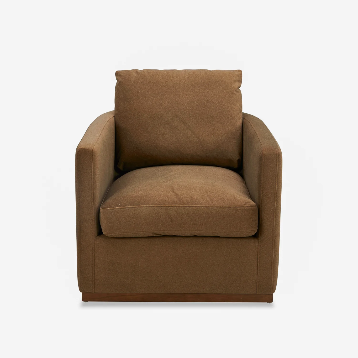 Bellwood Swivel Lounge Chair - Tawny Brown Matte Velvet - Image 2