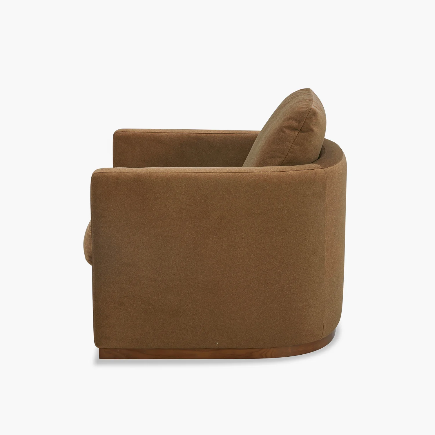 Bellwood Swivel Lounge Chair - Tawny Brown Matte Velvet - Image 4