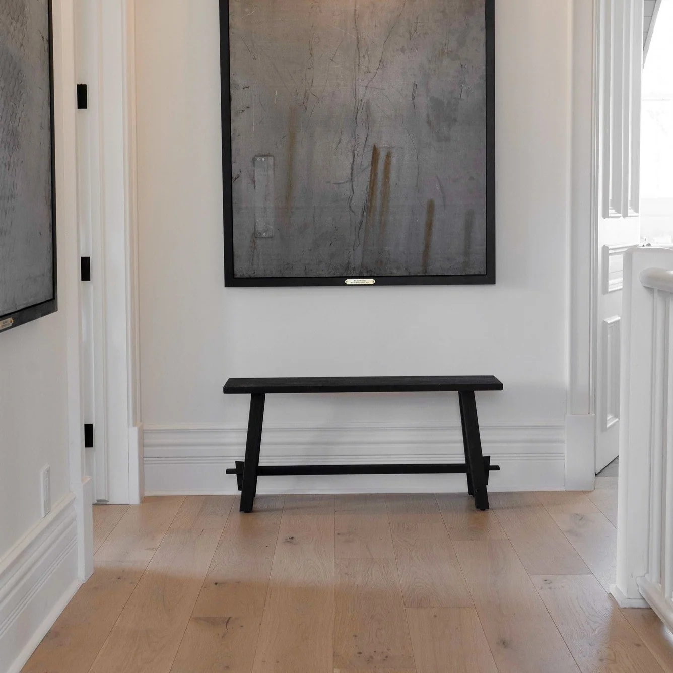Black Farmhouse Bench - Image 5
