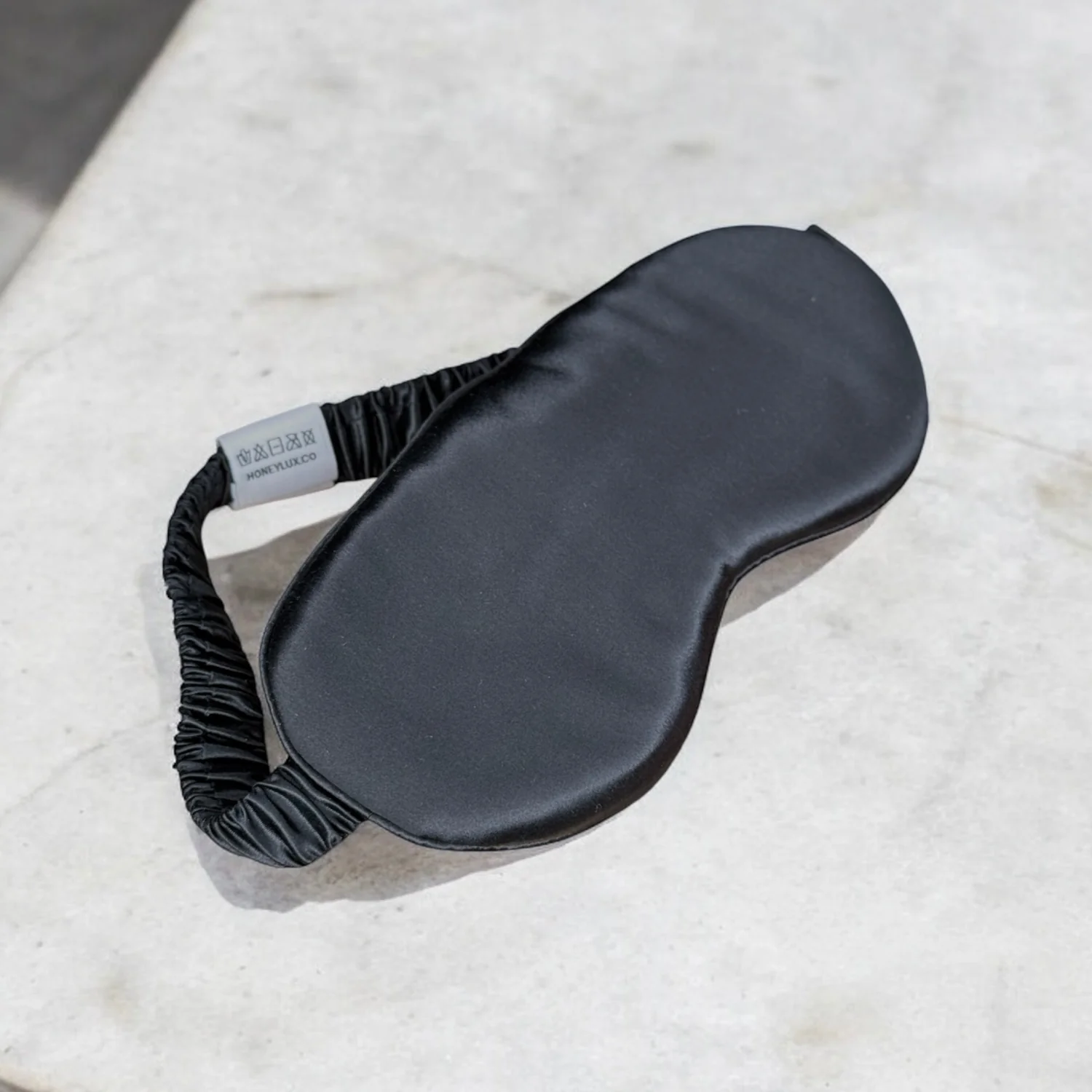 Black Organic Silk Sleep Mask - Image 2