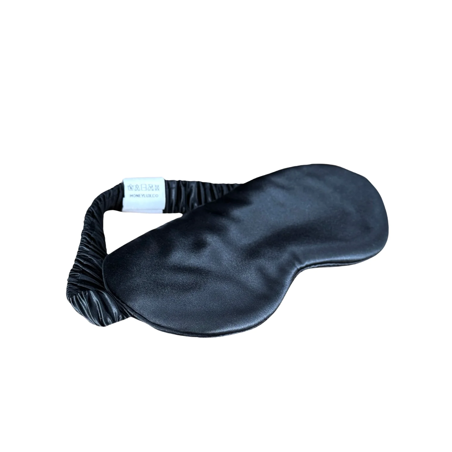 Black Organic Silk Sleep Mask - Image 4