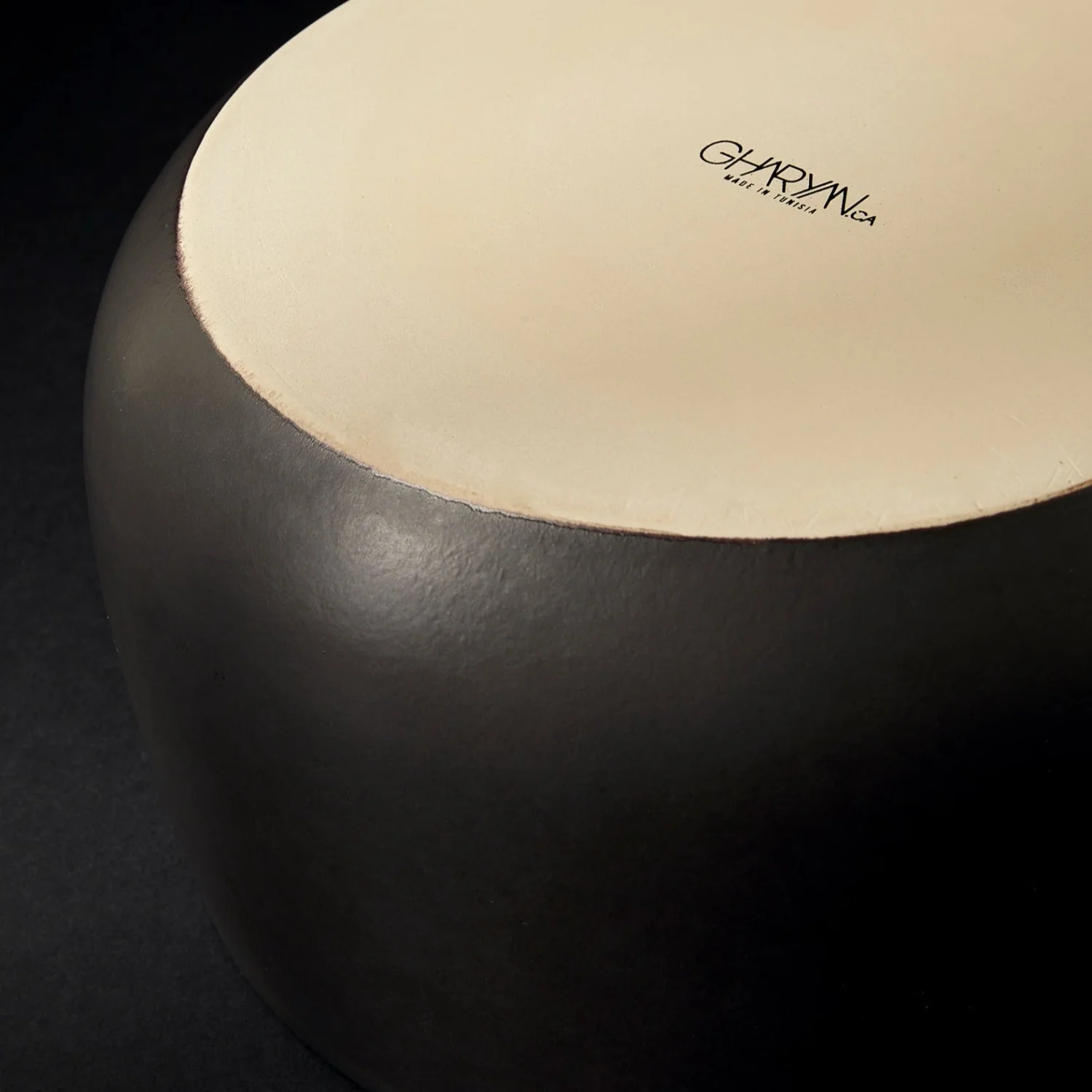 Matte Black Stoneware 9" Tall Serving Bowl - Image 3