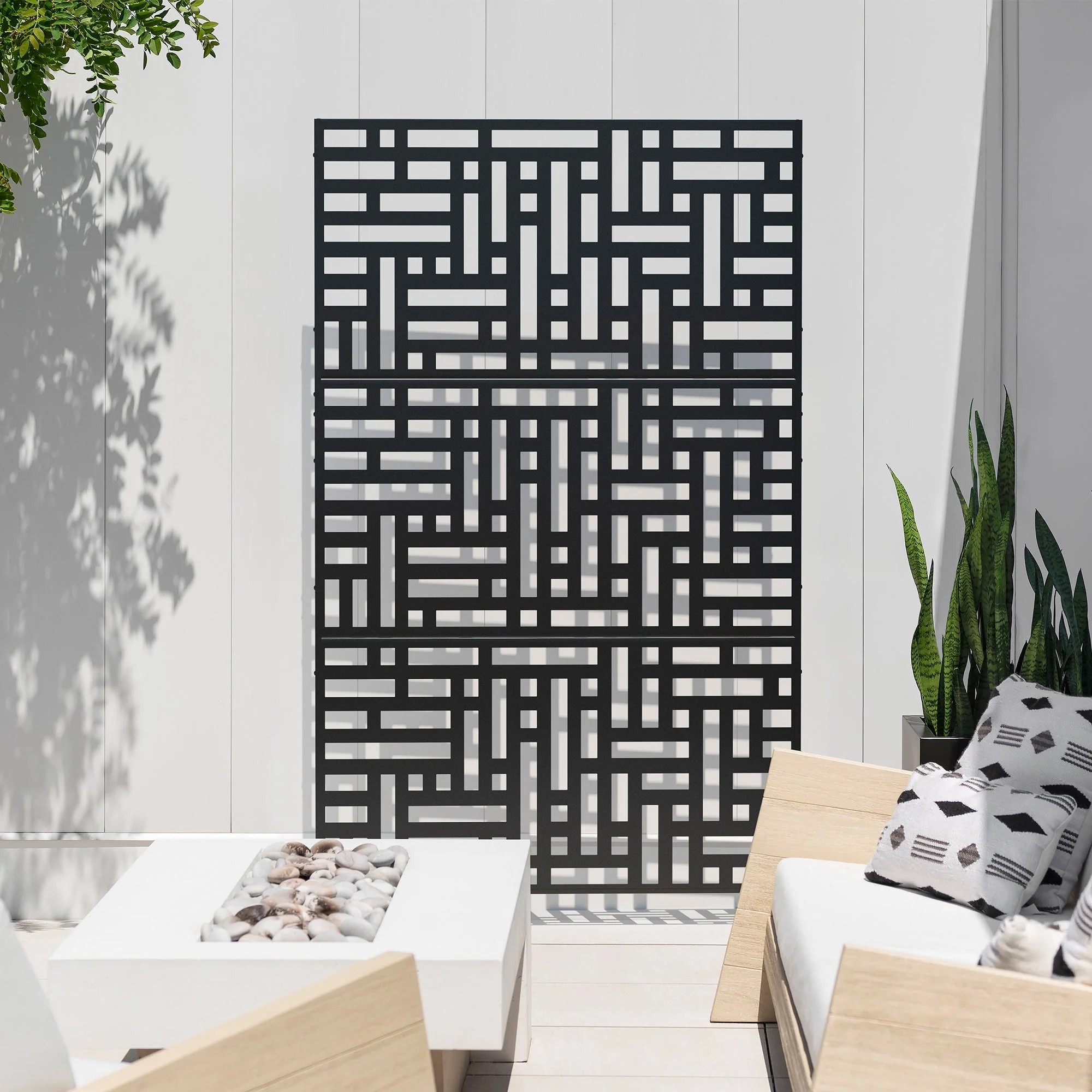 Blocks Polypropylene 3 Piece Privacy Screen - Image 3