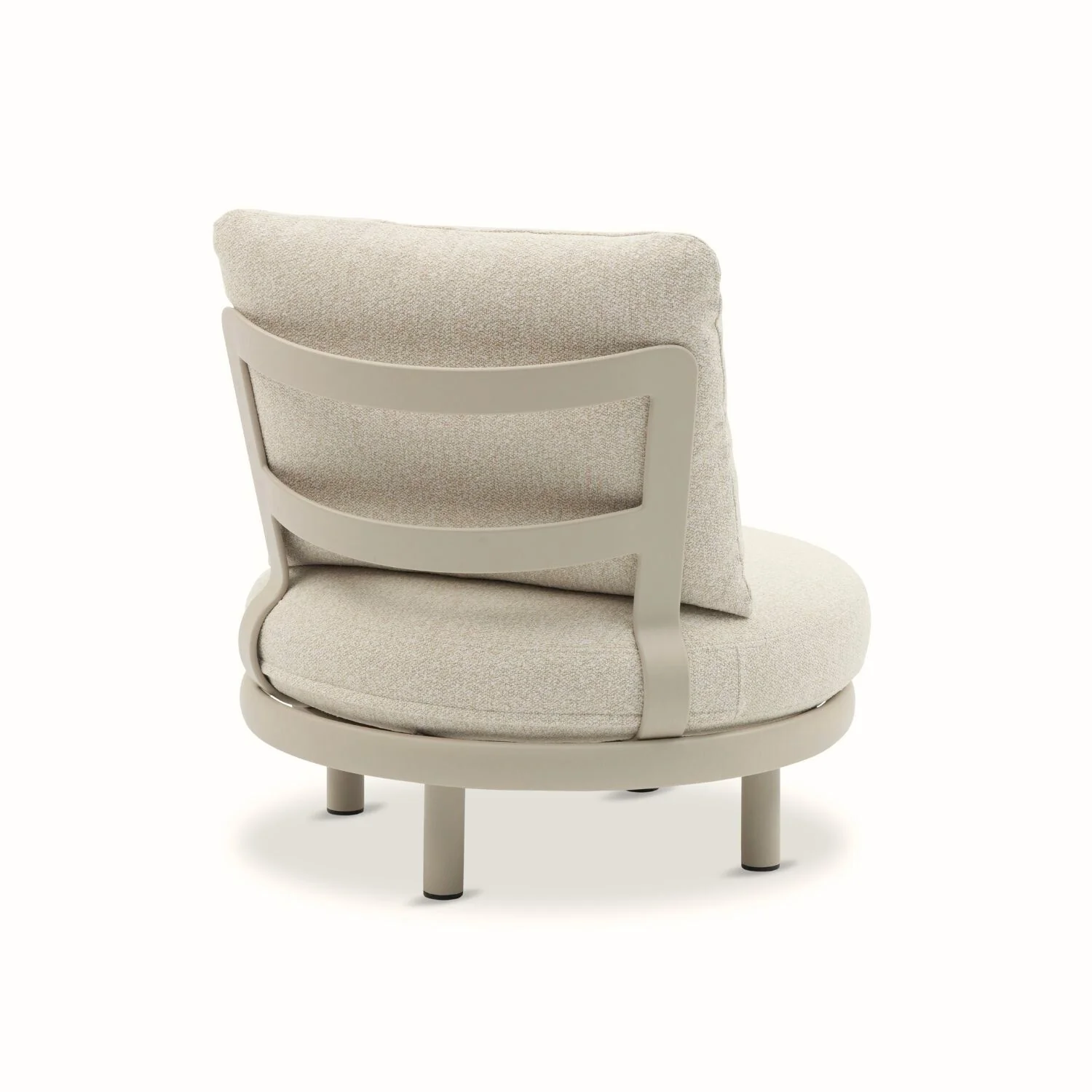 Bondi Curve Armless Beige Lounge Chair - Image 7