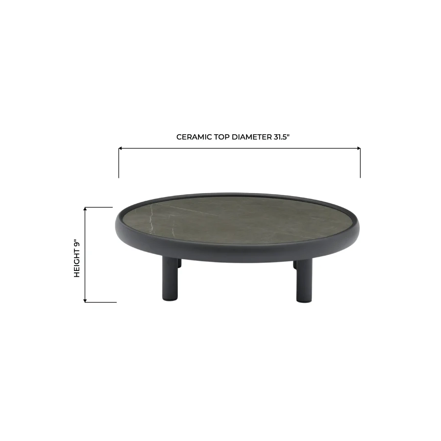 Bondi Charcoal Round Coffee Tables - Image 11