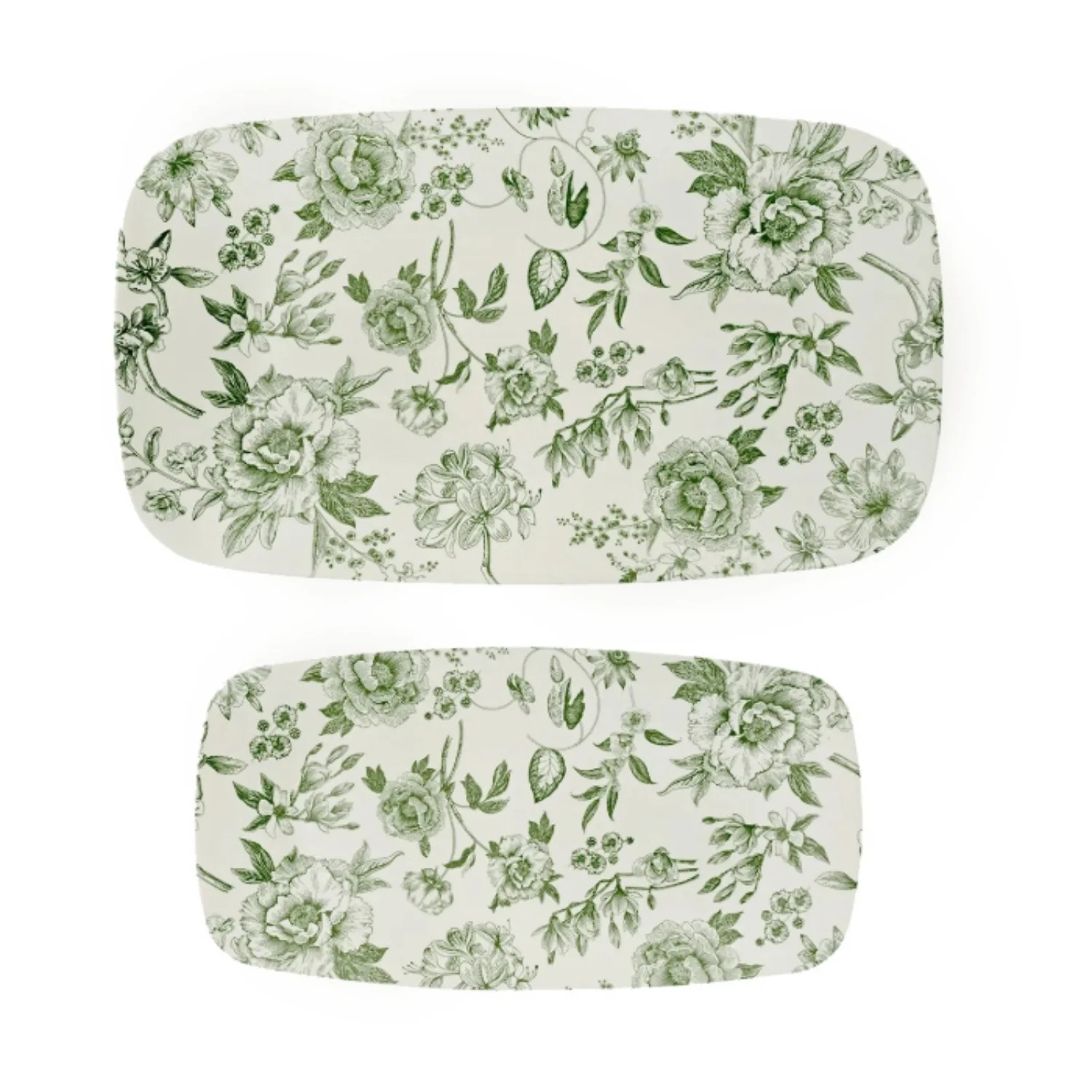 Botanical Bloom Melamine Serving Tray (Set of 2) - Image 5