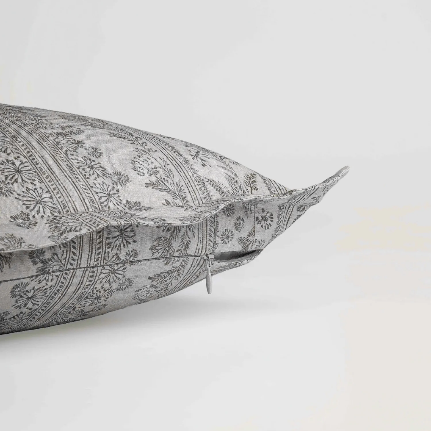 Braeside Garden Linen Block Print Kidney Toss Pillow - Image 3