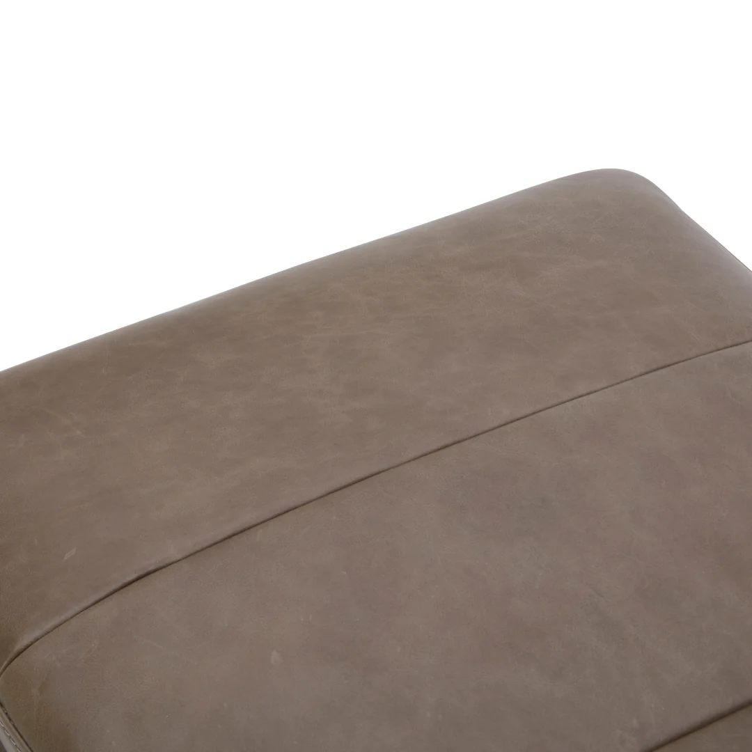 Broadview Storage Bench - Concord Pewter Leather - Image 9