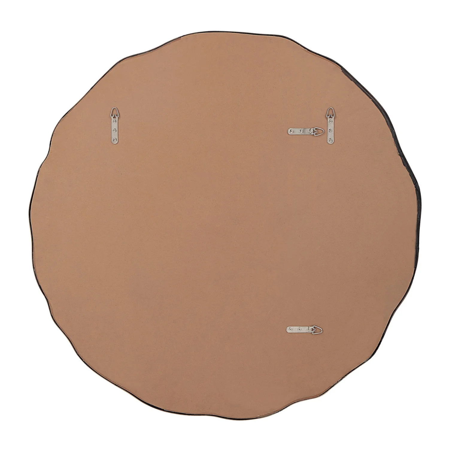 Bubble Brushed Brass Round Mirror - Image 4