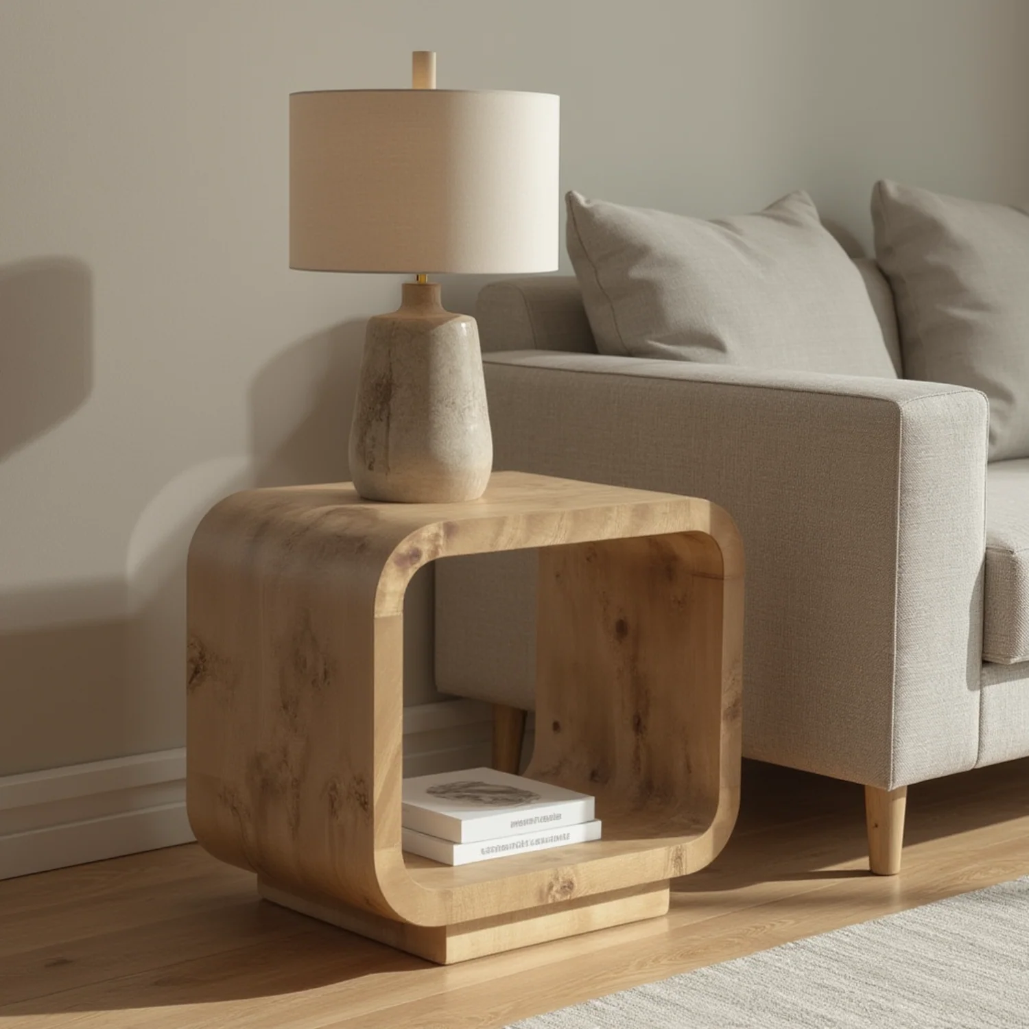 Burl Rectangular End Table - Image 2