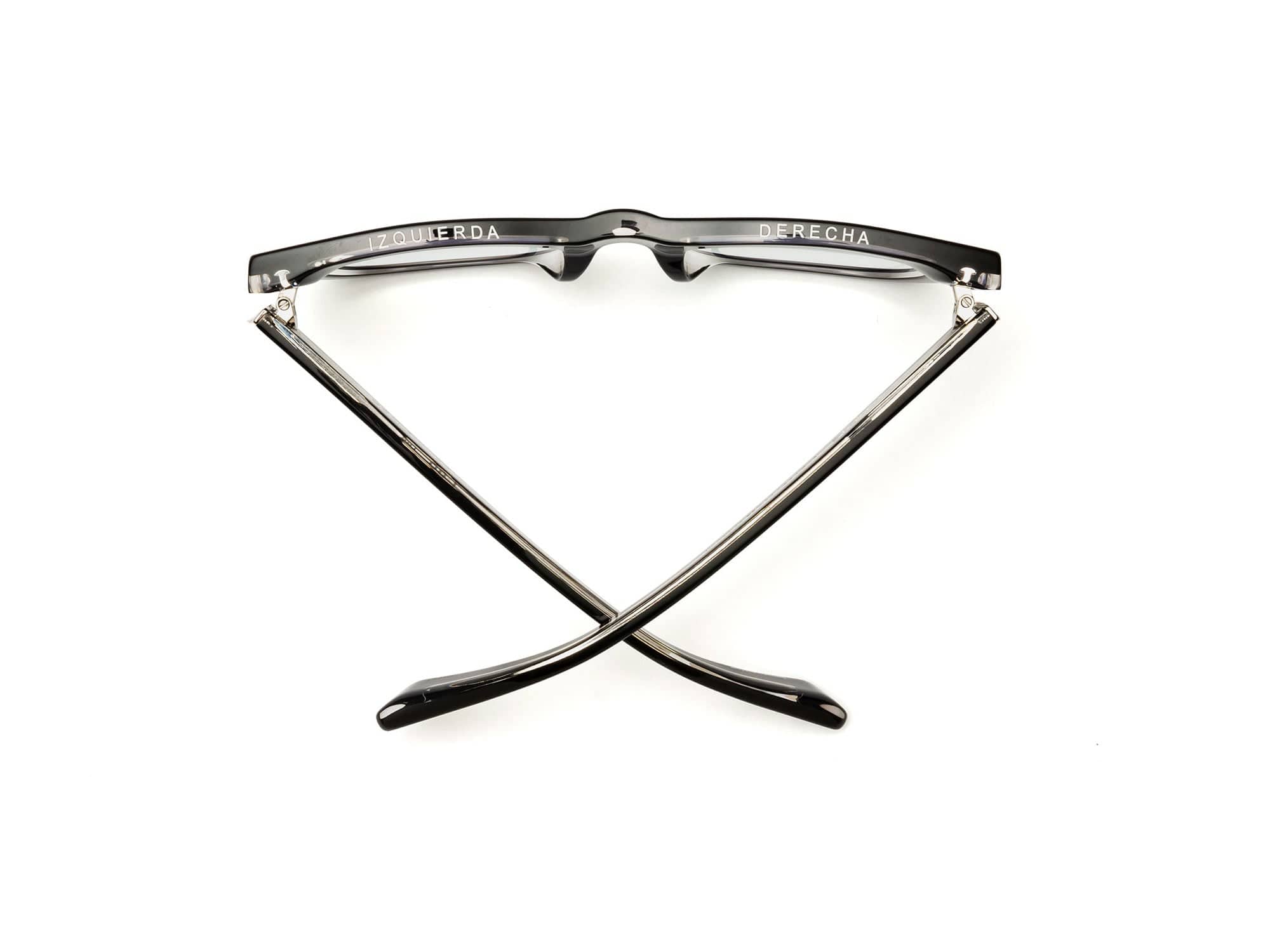 Caddis D28 Compact Reading Glasses Glossy Black Thick Frame - Image 4