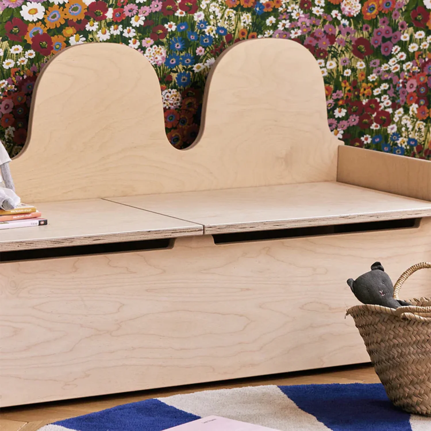 Oeuf Kids Camel Birch Storage Bench - Image 2