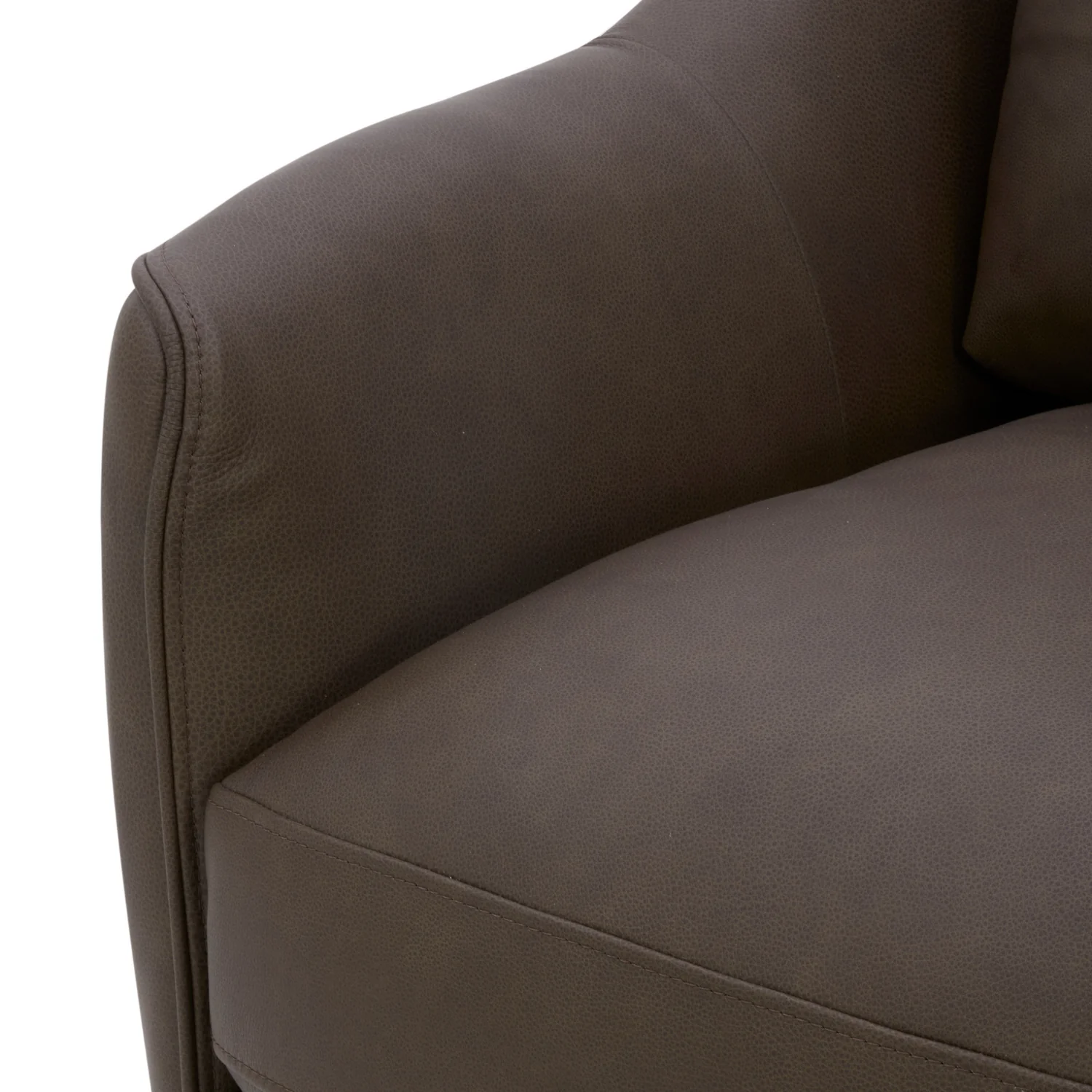 Camrose Swivel Lounge Chair - Isla Chocolate Leather - Image 10