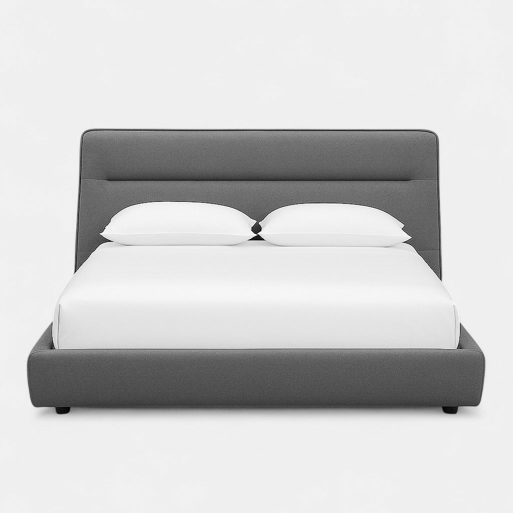 Carlaw Upholstered Platform Bed - Graphite Matte Velvet