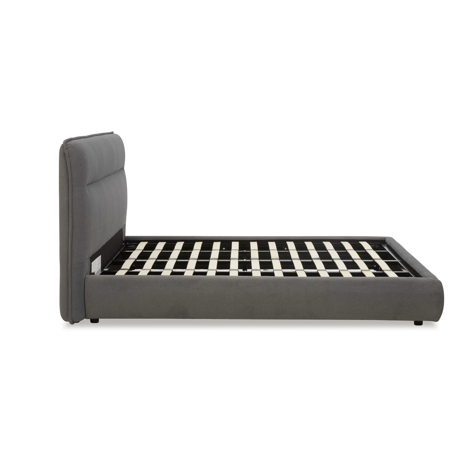 Carlaw Upholstered Platform Bed - Graphite Matte Velvet - Image 12